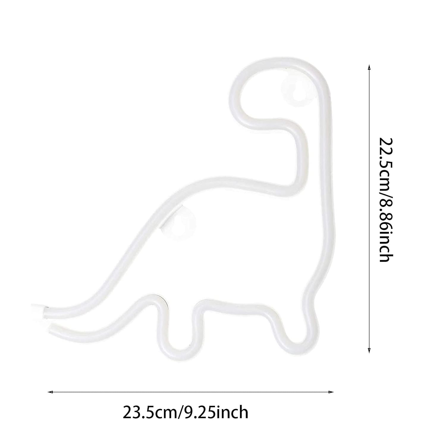 ENUOLI Dinosaur Neon Light Cute LED Neon Sign Green Neon Light Usb&Battery Powered Wall Neon Light Dinosaur Night Light for Kids Bedroom Decor Light up Dinosaur Gifts for Party Xmas Bar image number 6