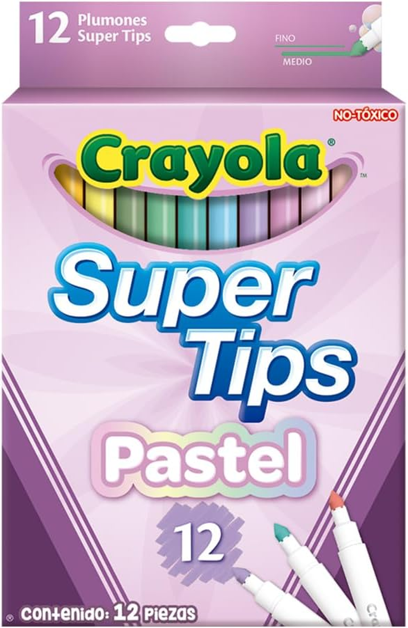 Crayola Bright Supertips Pastel Edition, Pack of 12 image number 4