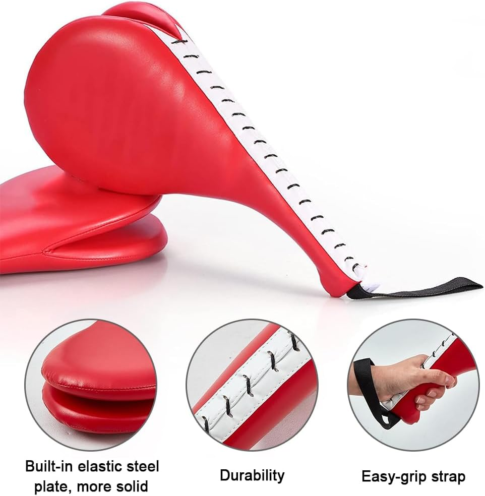 TOMVAES 4-In-1 Boxing Equipment Punching Gloves Mitts Kick Pack Set for Kids Taekwondo Kick Pad for Beginners ​Arm Pad for Youth Child Adult Boxing Gloves for Muay Thai,Taekwondo,Mma Training image number 6