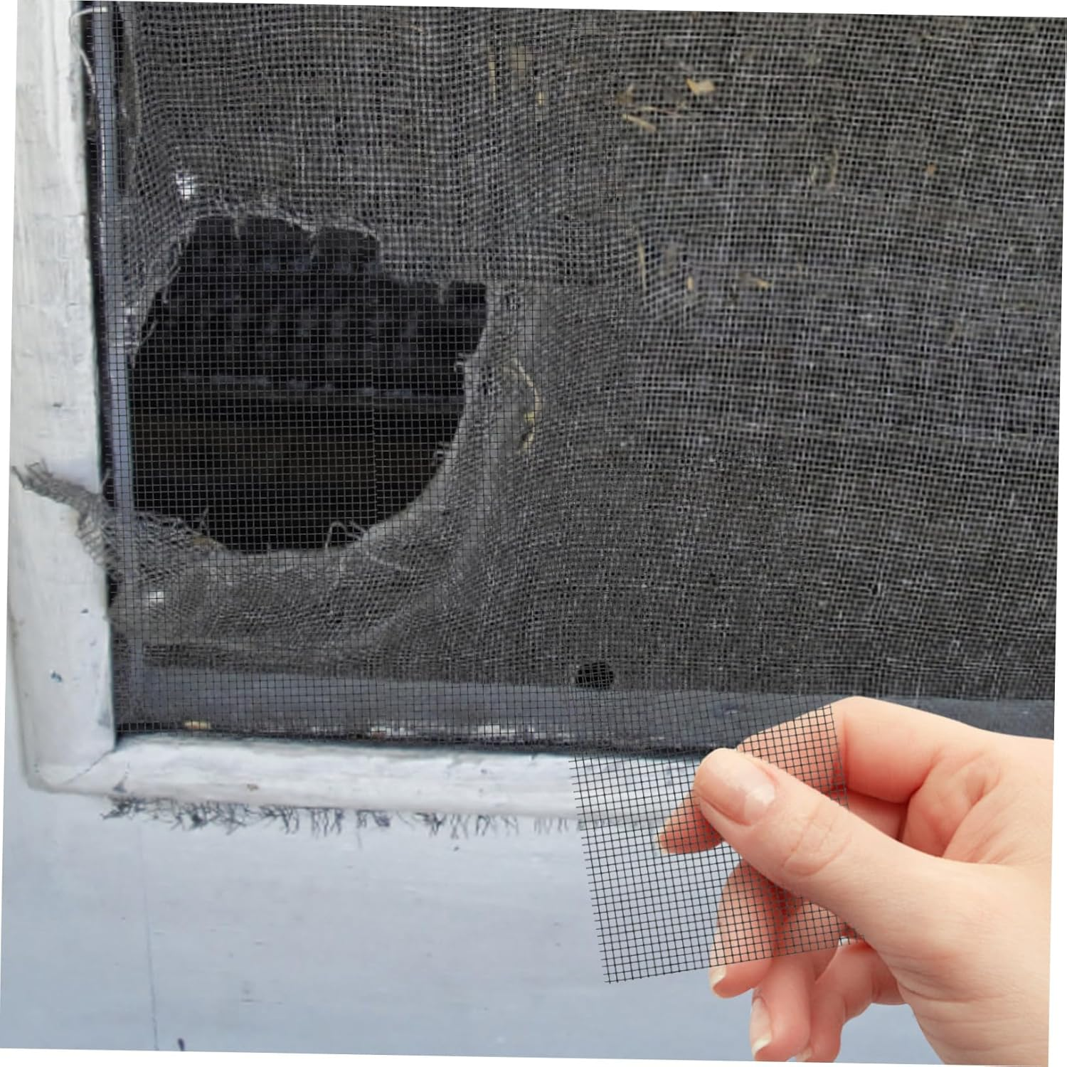 Outanaya Screen Patch Tape Black Mesh Repair Kit for Window Screen Door Mesh Strong Adhesive image number 4