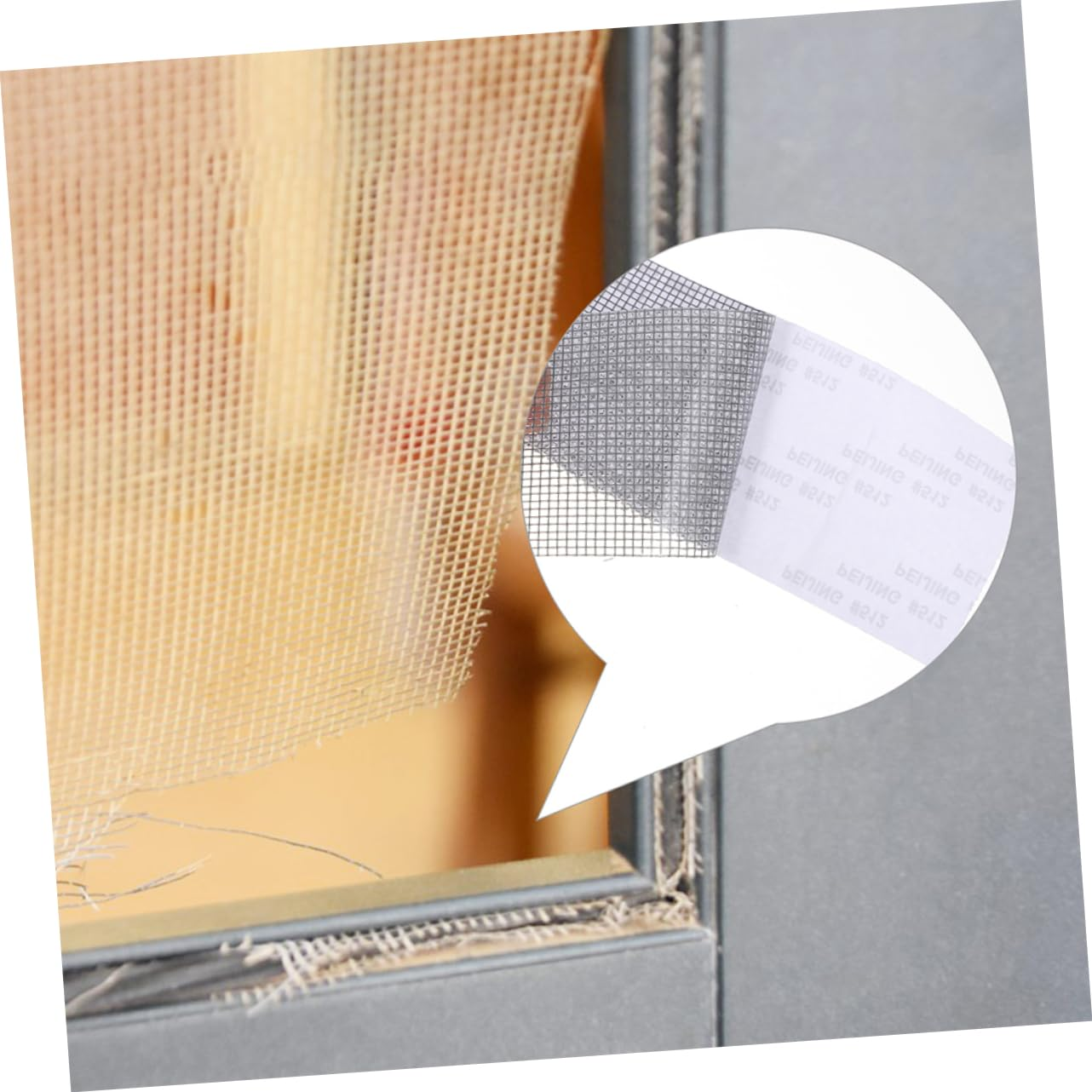 KONTONTY 4 Rolls Window Screen Repair Tape Self Adhesive Mesh Kit Grey Cuttable PVC Patch for Windows or Doors 5Cm X 2M Each - Multi image number 5