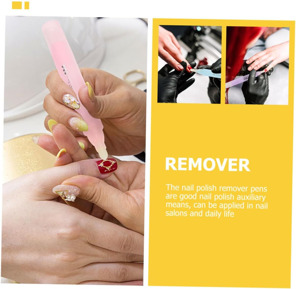 TOPPERFUN 3Pcs Nail Polish Cleaning Pens Manicure Accessory for Precision Edging Easy Correction Removal of Nail Polish image number 4