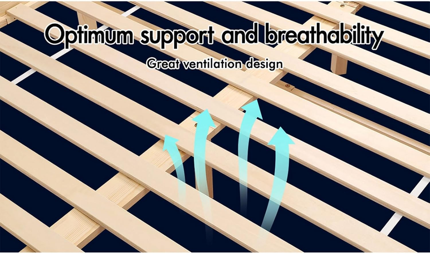 ALFORDSON King Bed Frame Wooden Bed Base with Solid Wood Pine Timber Slats, Oak Bed Foundation Mattress Base Platform with Storage Space, Beatrix Series Bedroom Furniture image number 6