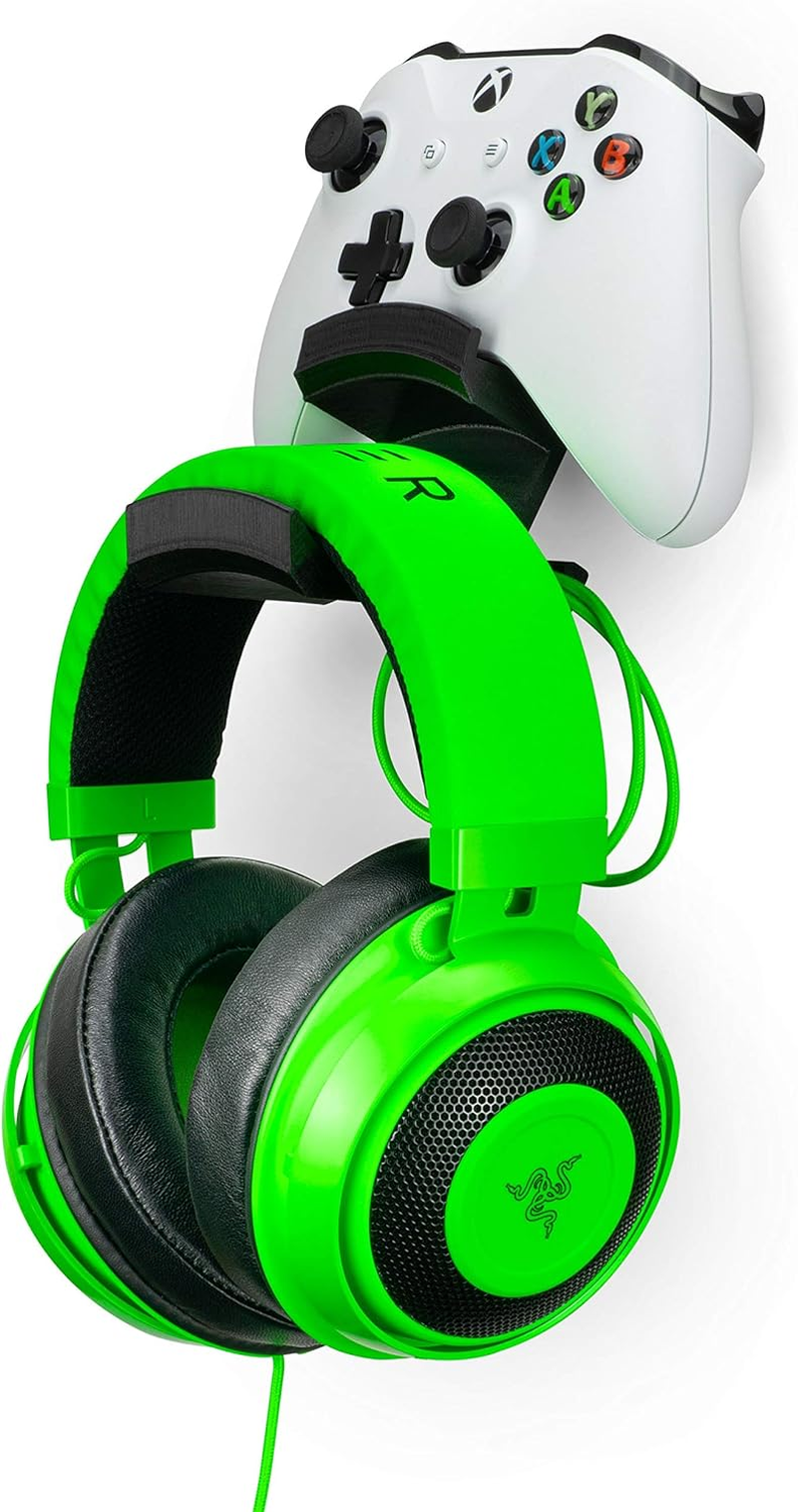 The Colossus - Gamepad Controller & Headphone Hanger Holder - Designed for Xbox ONE, PS4, PS3, Dualshock, Switch, PC, Steelseries, Steam & More by Brainwavz (Black)