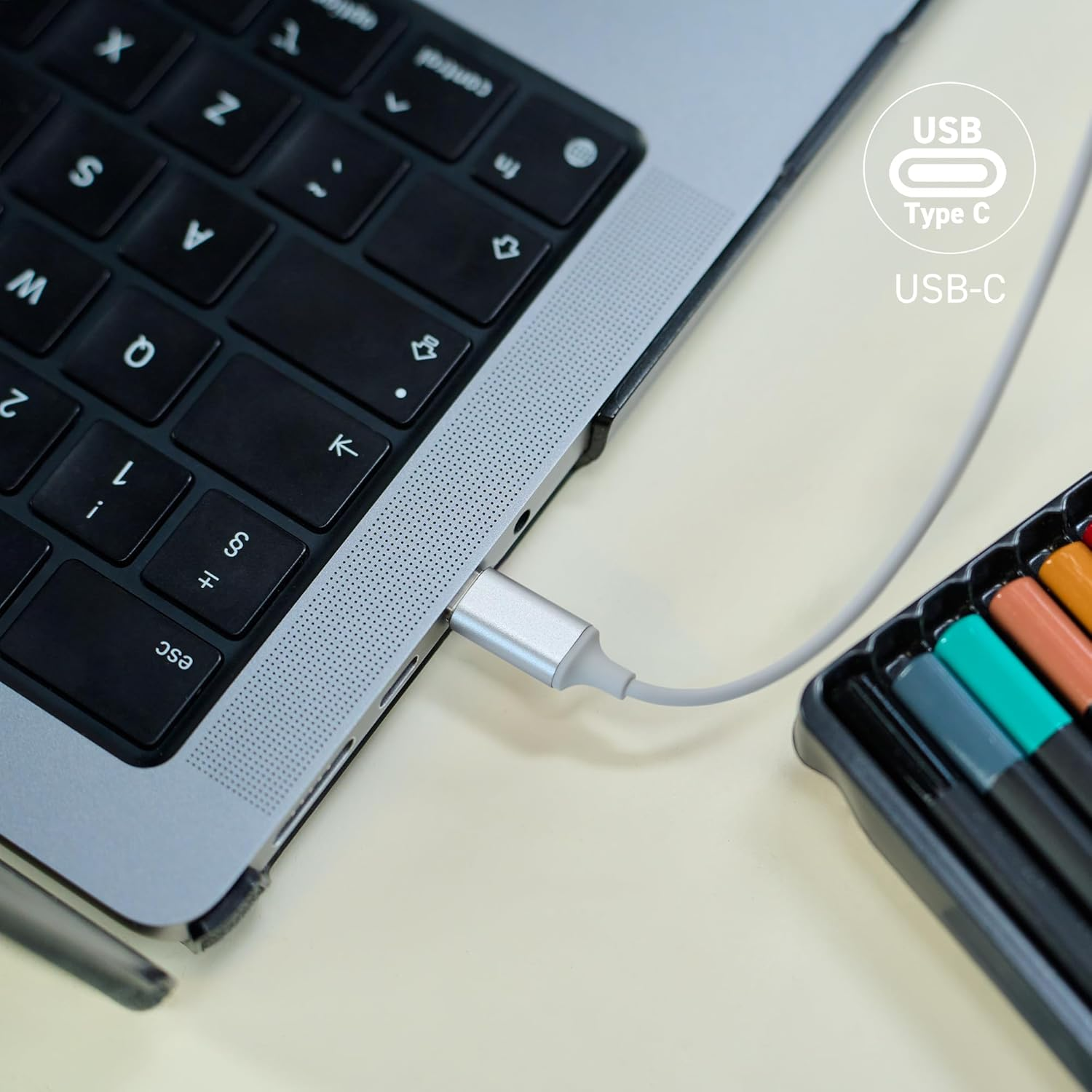 Panasonic RP-TCM225DEW USB-C Earbuds, In-Ear Earbuds, Wired Headphones with Built-In Microphone & Control, Powerful Bass, Customizable Fit, 1.2M Cable, White image number 4