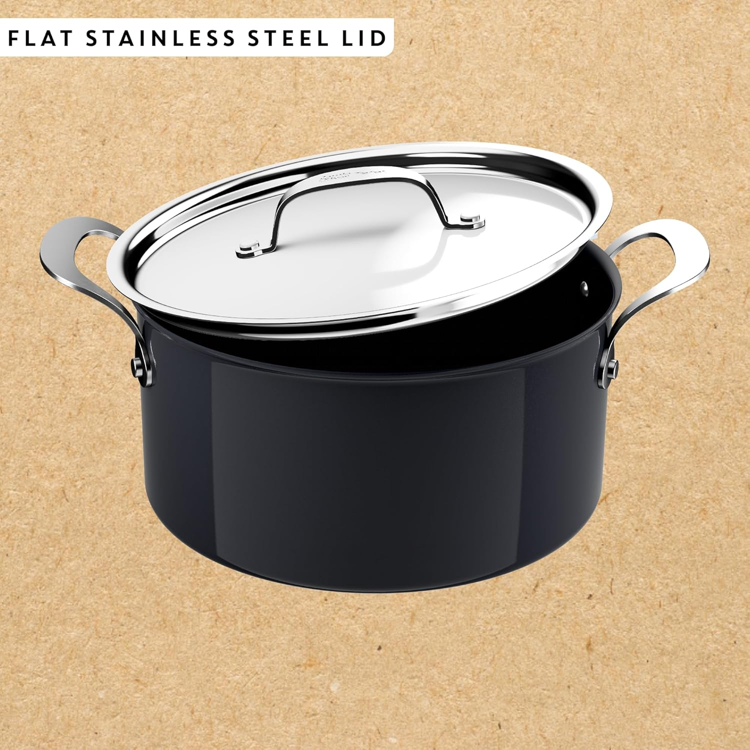 C471S955 Jamie Oliver by Tefal Enjoy Ceramic Induction Hard Anodised 5Pc Set​ + Bonus Pan Protectors image number 6