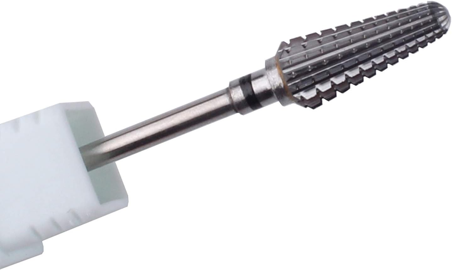 MZCMSL Tornado Carbide Nail Drill Bit - Fast Remove Acrylic or Hard Gel,Professional 3/32 Shank Efile Bit for Nail Drill(Silver,Medium) image number 3