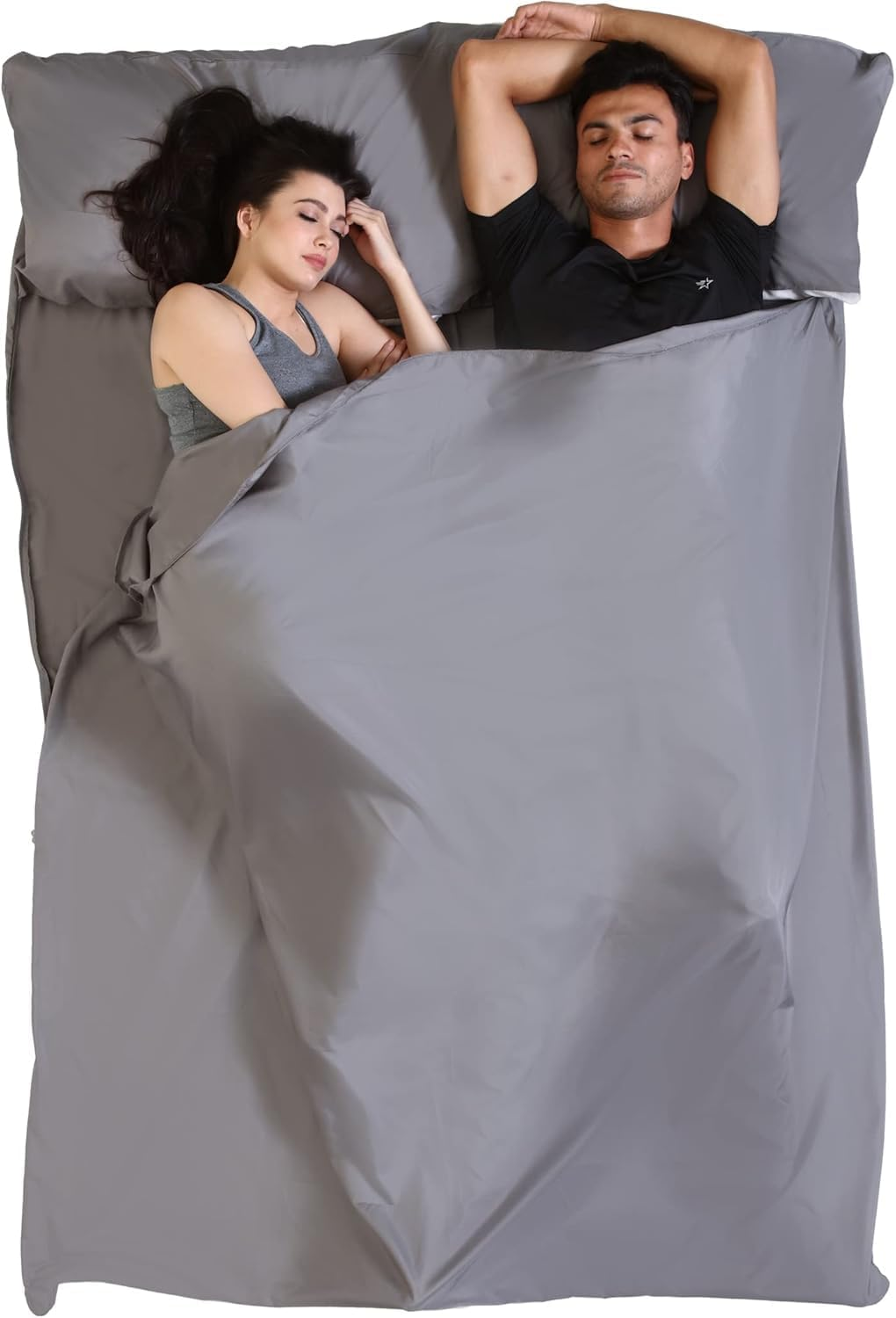 Tough Outdoors XL Sleeping Bag Liner - Travel Sheet & Sleep Sack for Adults - Lightweight & Ideal for Camping, Traveling, Hotels & Backpacking - Smooth & Breathable