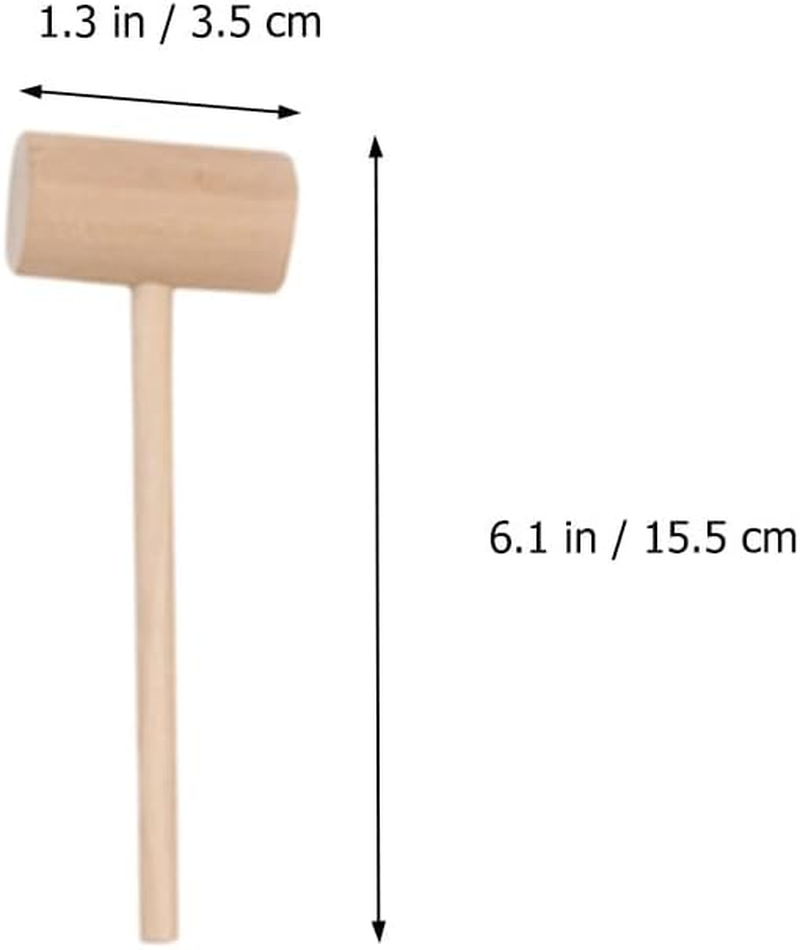 KOMBIUDA 15Pcs Wooden Crab Mallets - Small Seafood Shellfish Hammers Dessert Making Mallet for Cakes Crabs and Lobsters Kitchen Utensil for Family Dinners image number 6