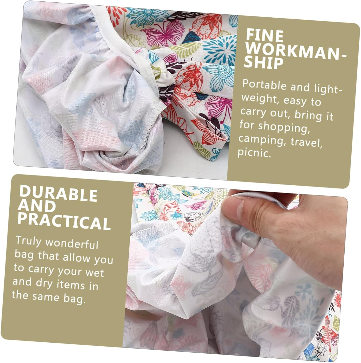 Diaper Pail Wet Bag Reusable Diaper Storage Bag Elastic Edge Pouch Use in Nursery Travel image number 1