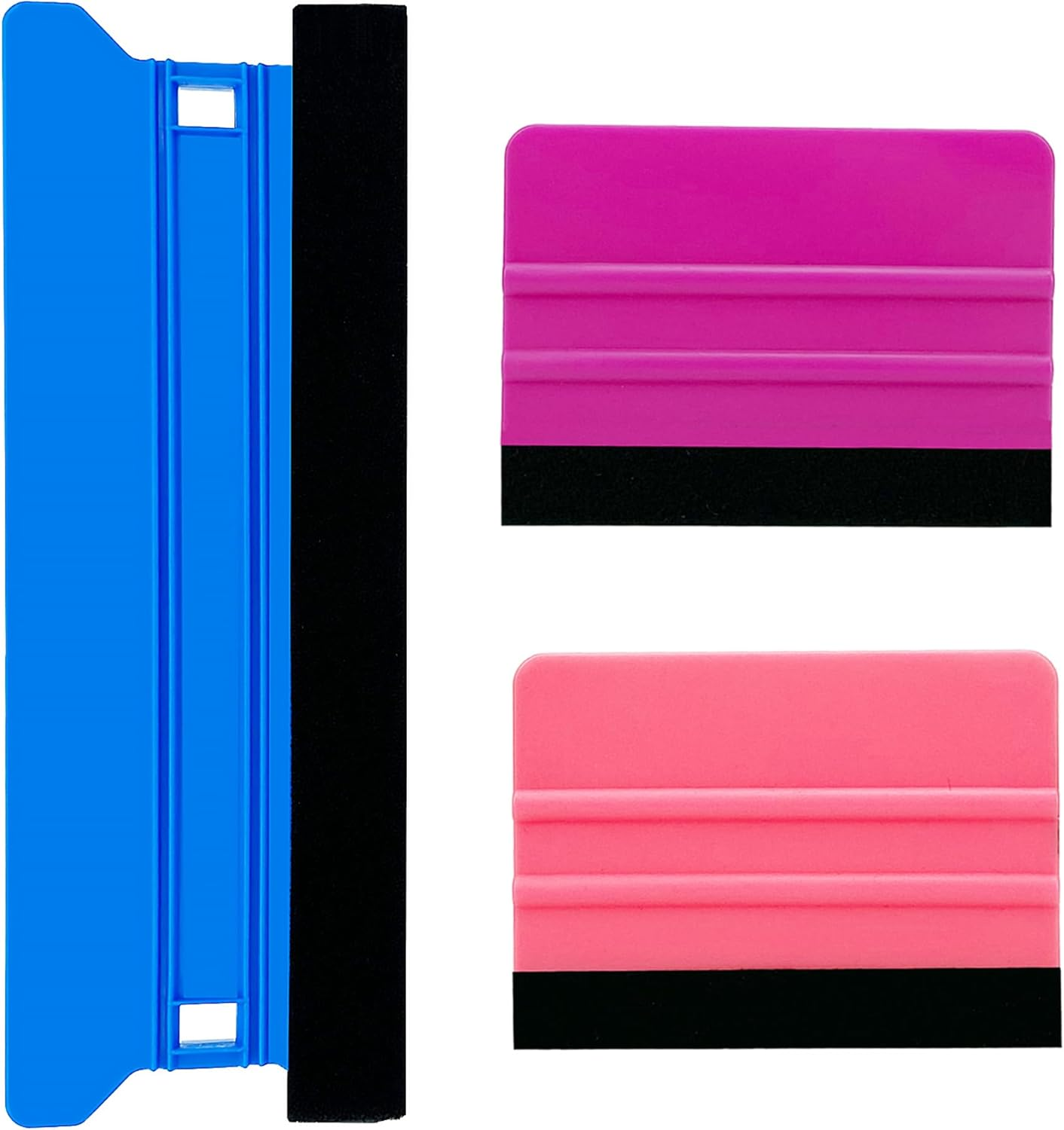 Umaki 8.3Inch Large Vinyl Wrapping Felt Squeegee with 4Inch Vinyl Squeegee Applicator for Fastly Installing Vehicle Tinting Film Graphic or Wallpaper, Finish Smoothing/Cleaning Work, 3Pack