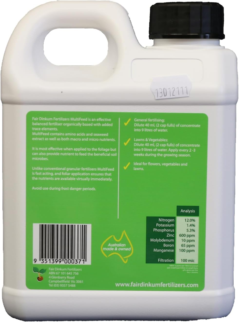 Multifeed Liquid Fertiliser - 1 LTR Concentrate