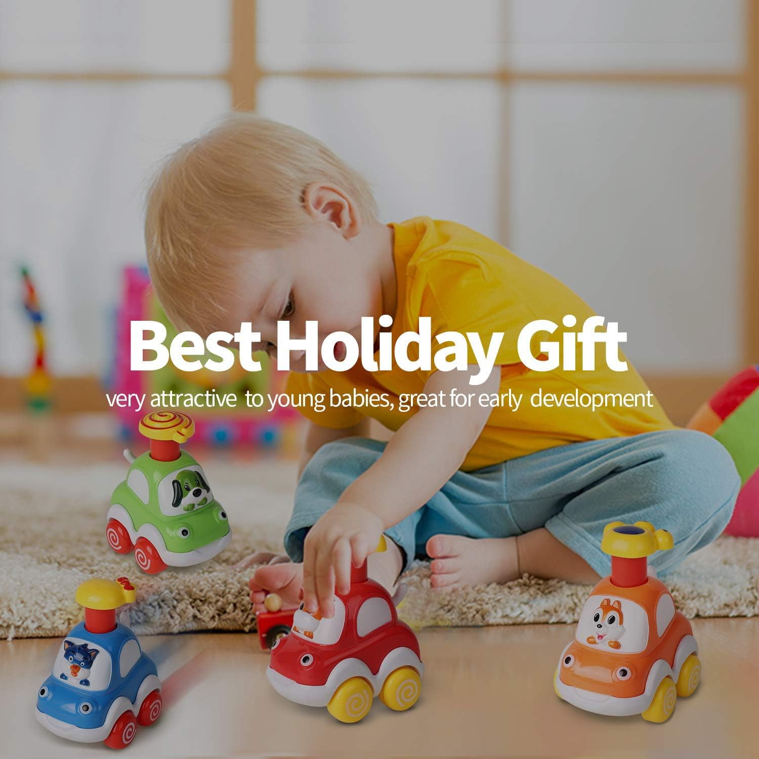 ALASOU Animal Car Toys for 1 2 Year Old Boy|Baby Toys 12-18 Months|1 2 Year Old Boy Birthday Gifts for Infant Kids|Cars for Toddlers 1-3 image number 5