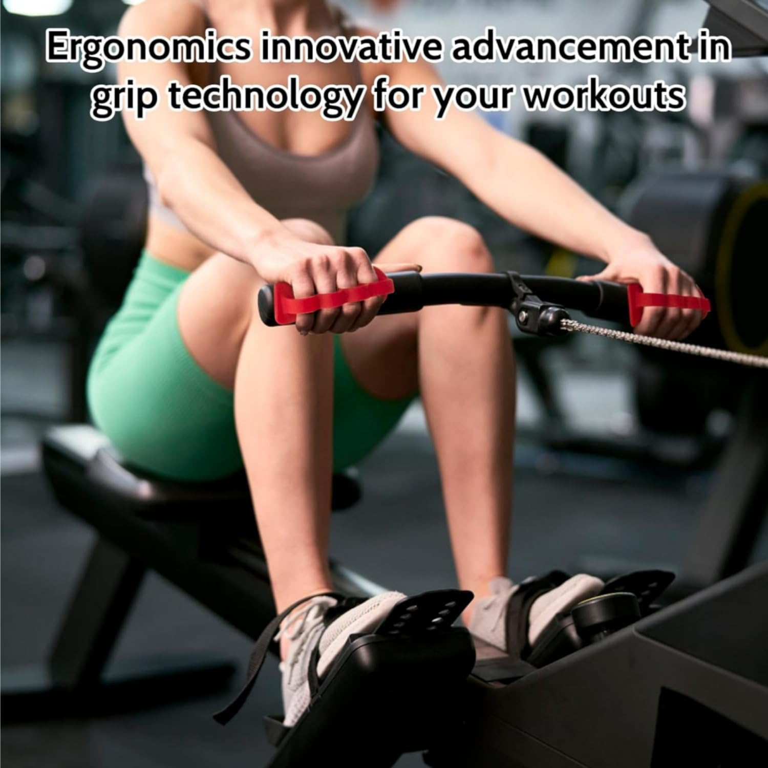 Shoyisenka Fitness Grip Strength Trainer - Anti-Slip Five-Finger Gloves, Suitable for Strength Training Such as Pull-Ups, Deadlifts, and Bench Presses, with a Portable Storage Case Included. - Red C image number 2