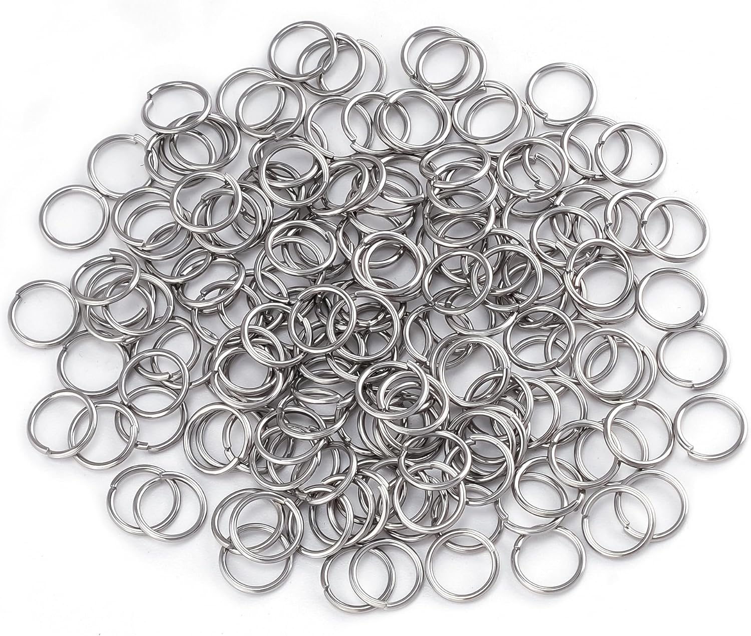 1000Pcs 10Mm Stainless Steel Jump Rings 18 Gauge Metal O Rings Close but Unsoldered Single Loop Connector Rings for Jewelry Necklaces Bracelet Earrings Keychain DIY Making