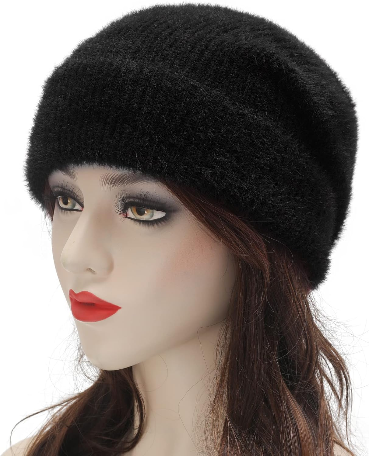 ZLYC Unisex Winter Stretch Beanie Hat Warm Ribbed Knit Skull Cap image number 6