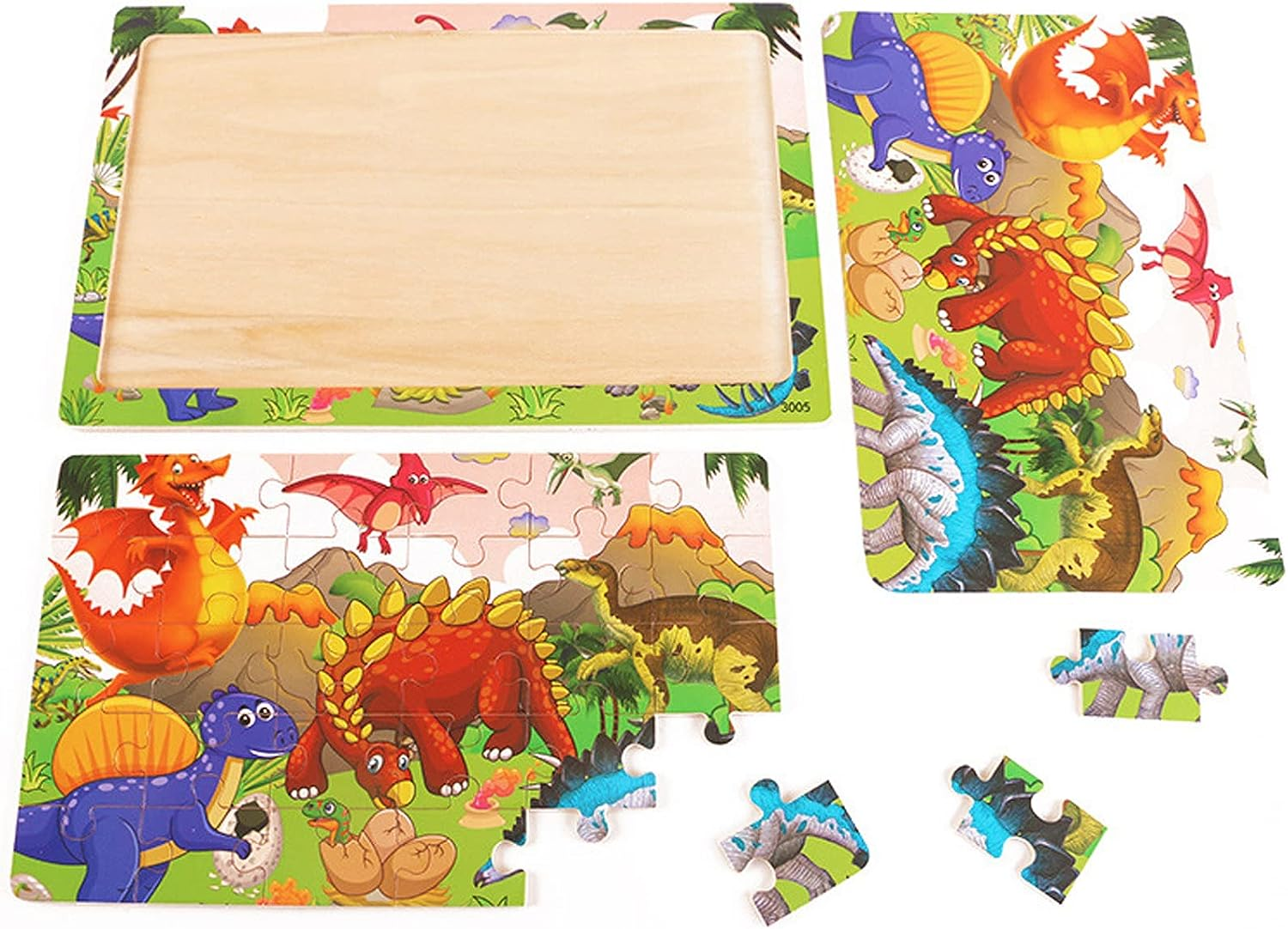 6 Puzzles Wooden Jigsaw Puzzles Set for Kids Age 4-8 Year Old 30 Piece Colorful Wooden Puzzles for Toddler Children Learning Educational Puzzles Toys for Boys and Girls (Car + Letters) image number 5