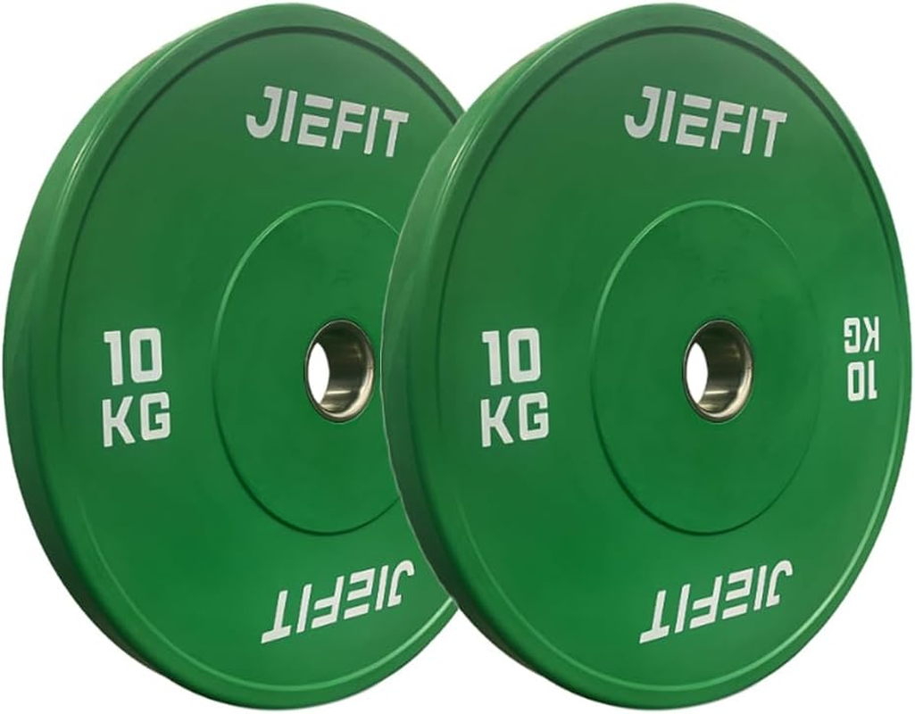 Olympic Bumper Barbell Weight Plates Rubber Bumper Plates ,50Mm Hole Steel Hub Bumper Plates Durable Weightlifting Plate for Bodybuilding, Strength Training, Weightlifting, Crossfit Fitness Gym Equipment image number 4