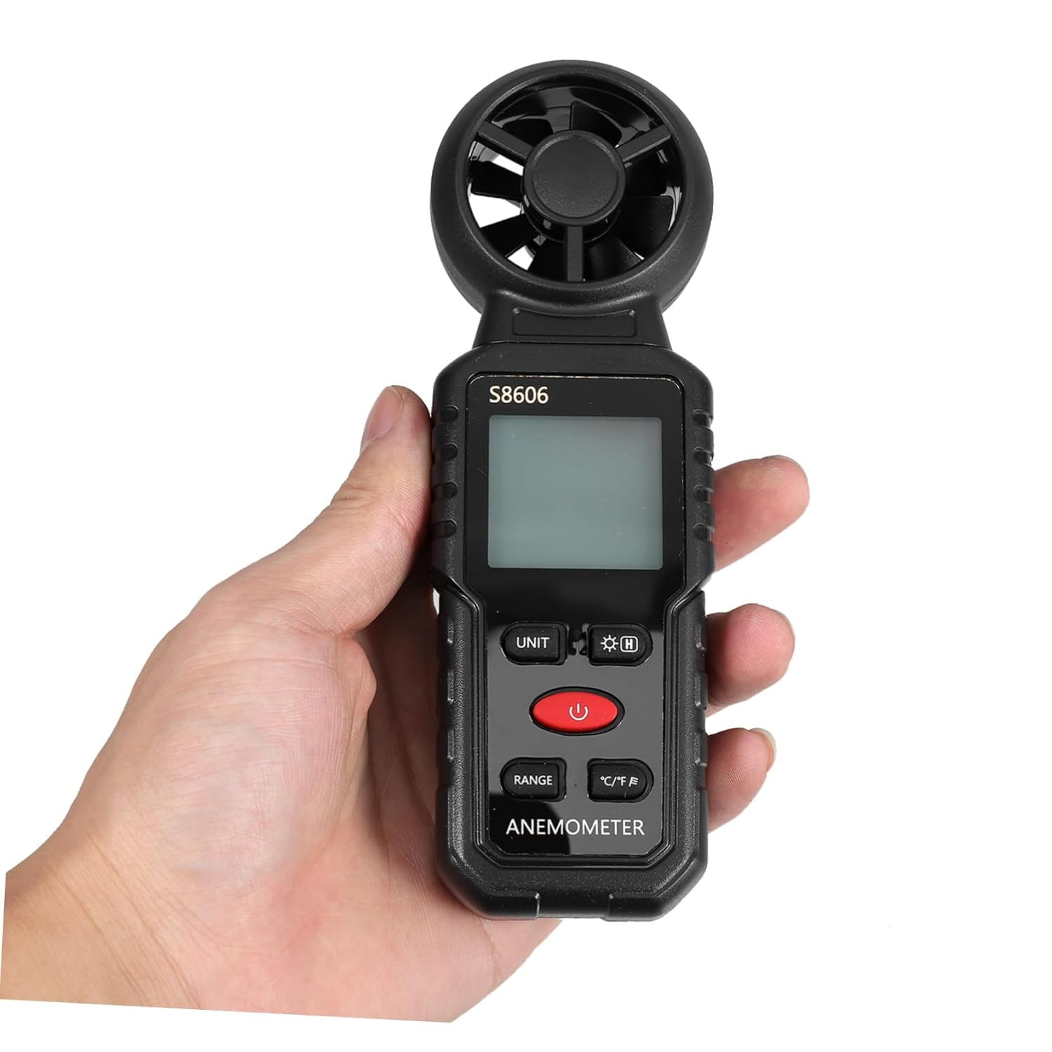 GANAZONO Portable Wind Plastic Wind Speed Tester Accurate Air Velocity Measurement Device Digital Anemometer for Outdoor Activities image number 2