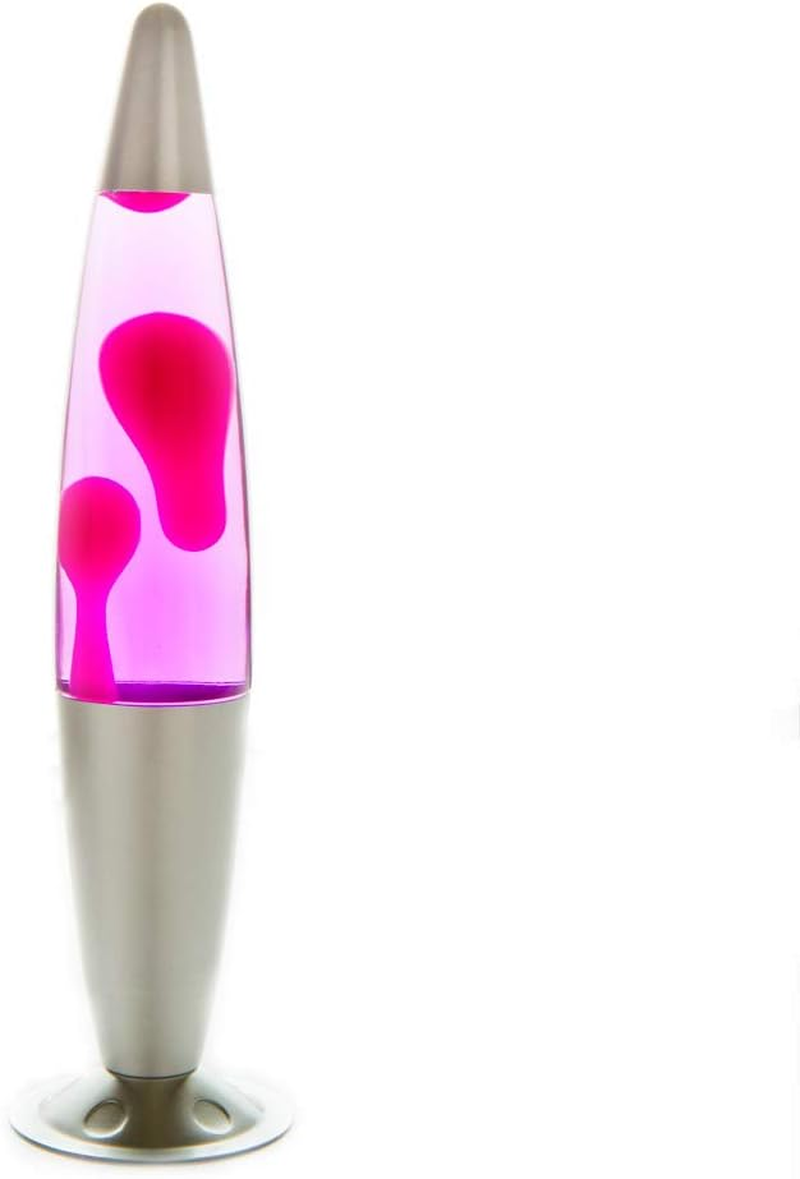 MDI Australia Peace Motion Lamp with Silver Base Pink Magma in Pink Liquid, 40 Cm