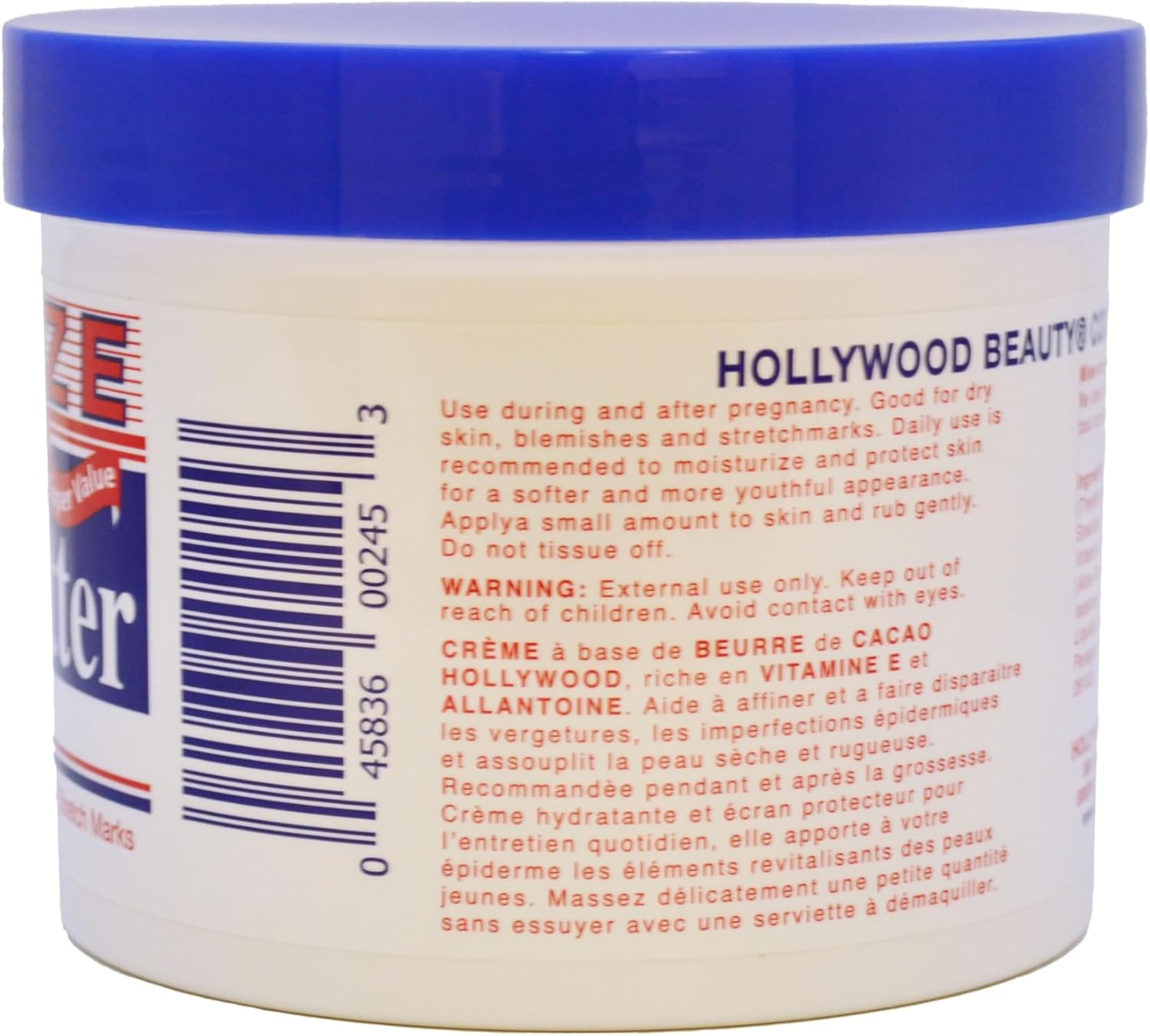 Hollywood Beauty Skin Creme, Cocoa Butter, 25 Ounce
