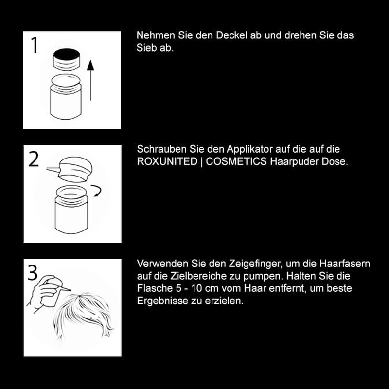 ROXUNITED Cosmetics Applicator Spray Attachment Pump for Scatter Hair Powder Hair Thickening Hair Filler Men and Women Targeted Application image number 2