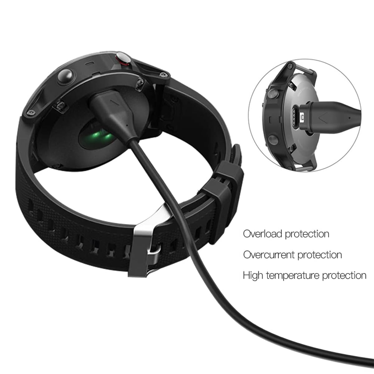 Compatible for Garmin Watch Charger Cable-Venu, Instinct, Vivoactive 5/4/3, Forerunner 45 55 245 255 265 745 935 945 955 965 image number 5