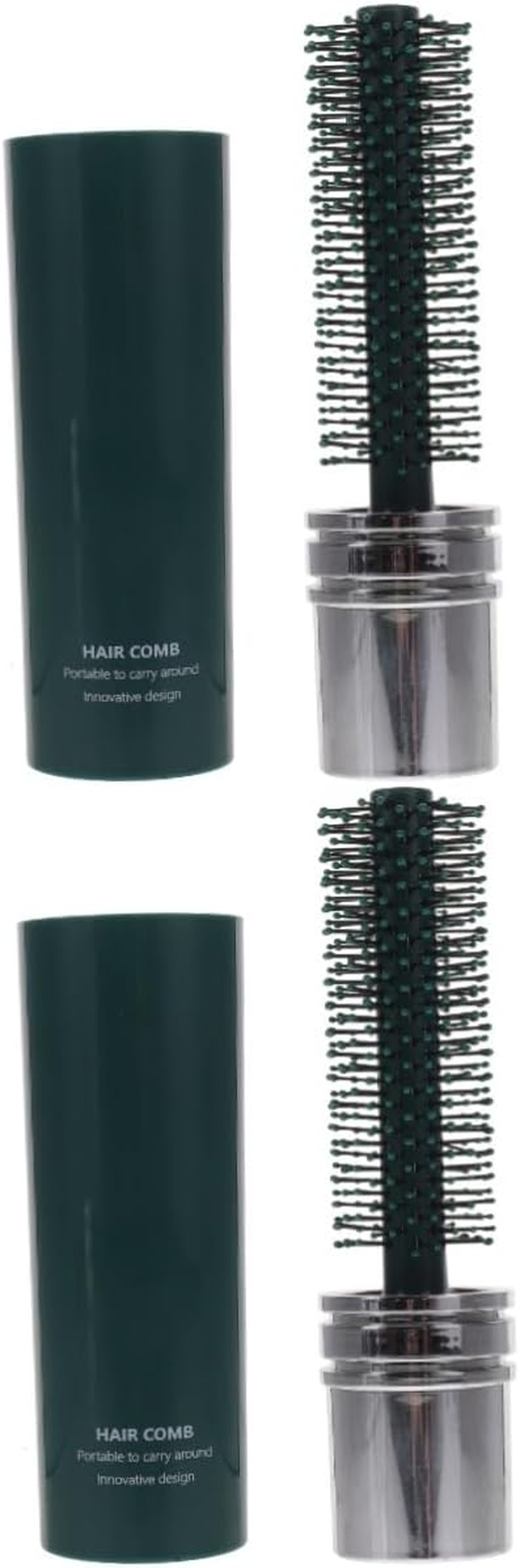 2Pcs Retractable Small Hair Brush for Blow Drying Styling Roller Hairbrush for Women and Curly Hair Compact Travel Hairbrush