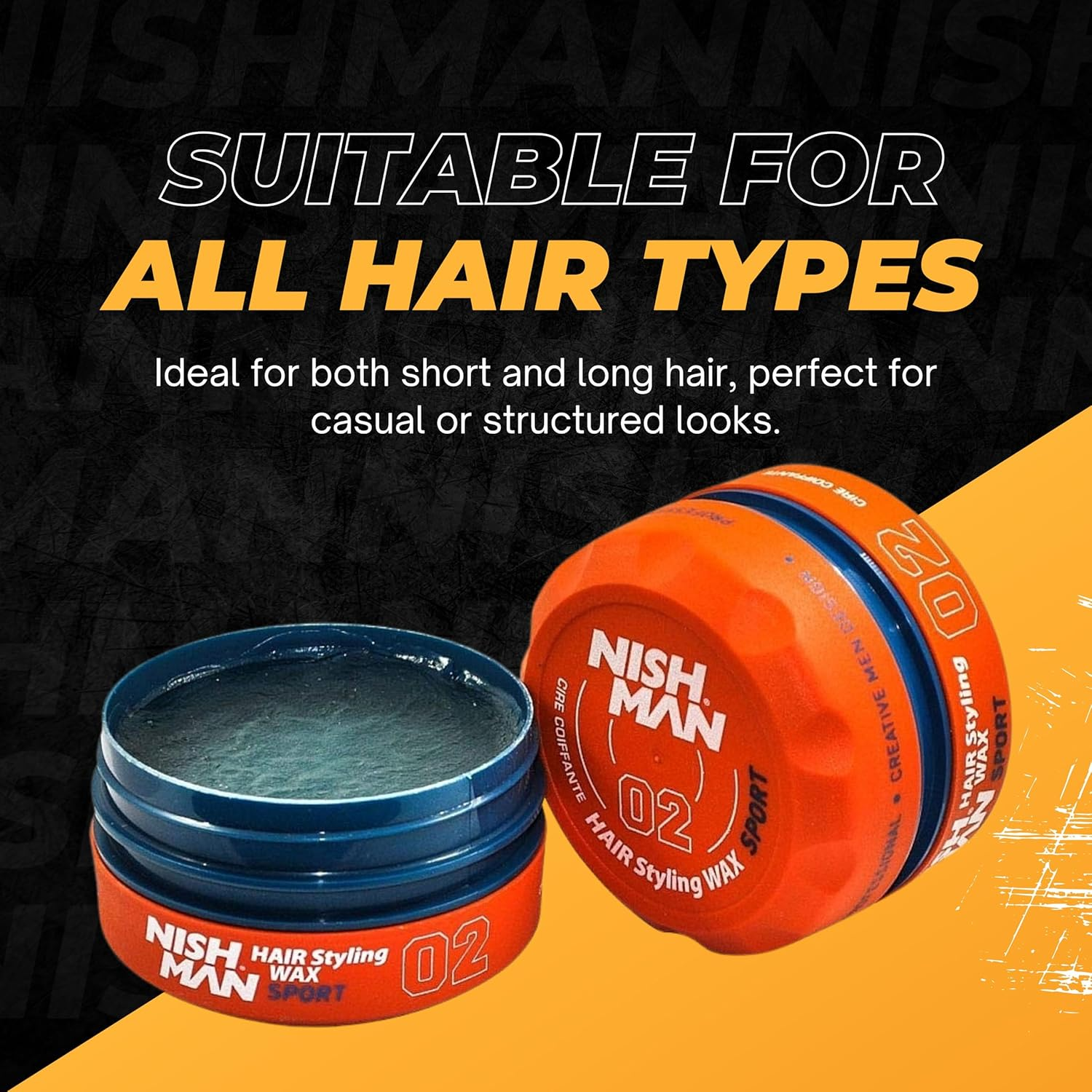 Nish Man HAIR Styling GEL WAX Sport 02 image number 4