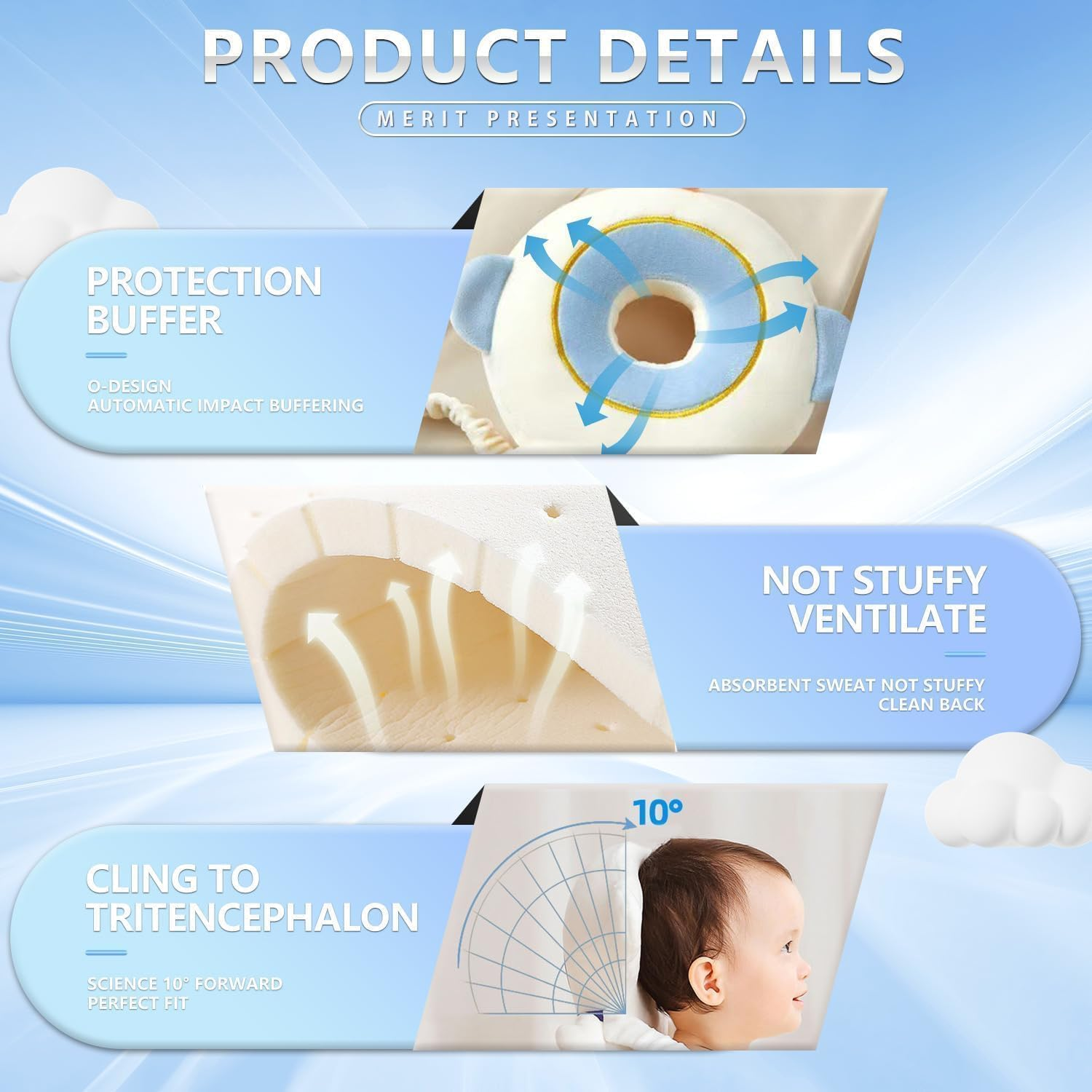 Baby Walker Head Protector Backpack Wear,Toddler Adjustable Protection, Safety Pad Backpack for 5-24 Months Baby Learning Walking Crawling,Baby Head Protection Pad (Astronaut) ((Astronaut)) image number 1