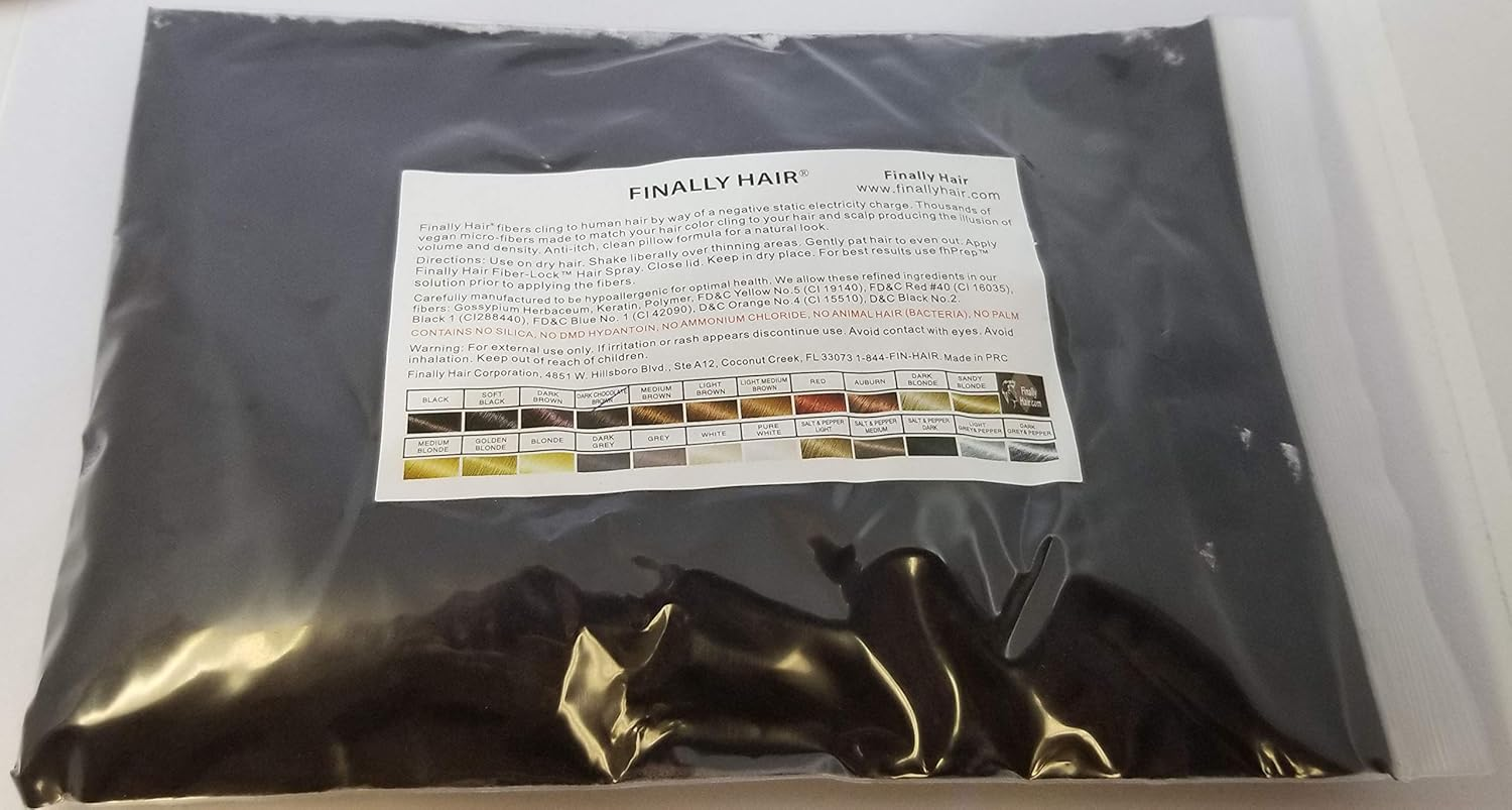 Finally Hair Fibers Refill Bag - 56 Grams of Premium Hair Loss Concealer in a Refill Bag (Auburn)