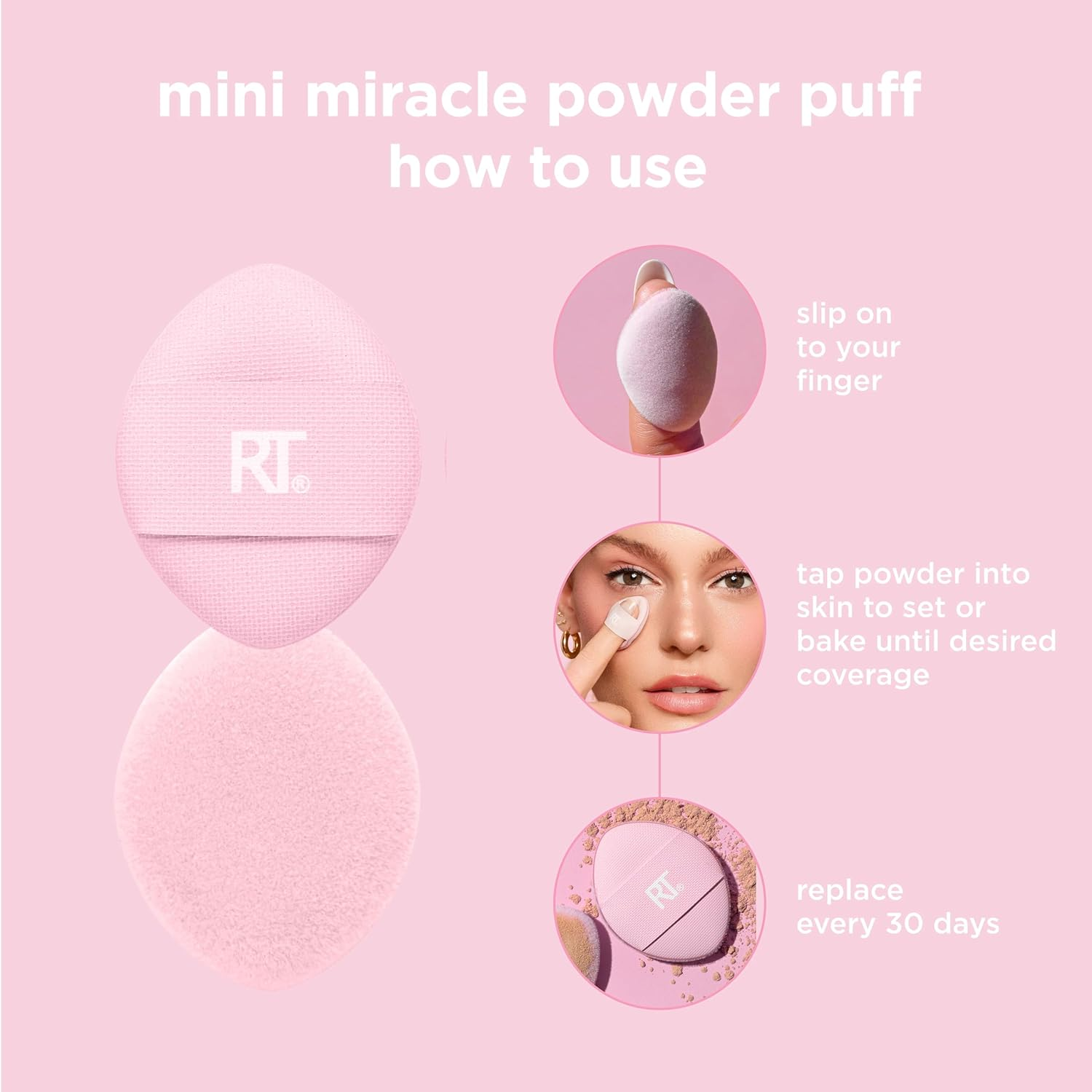 Real Techniques Mini Miracle Powder Trio Puff image number 4