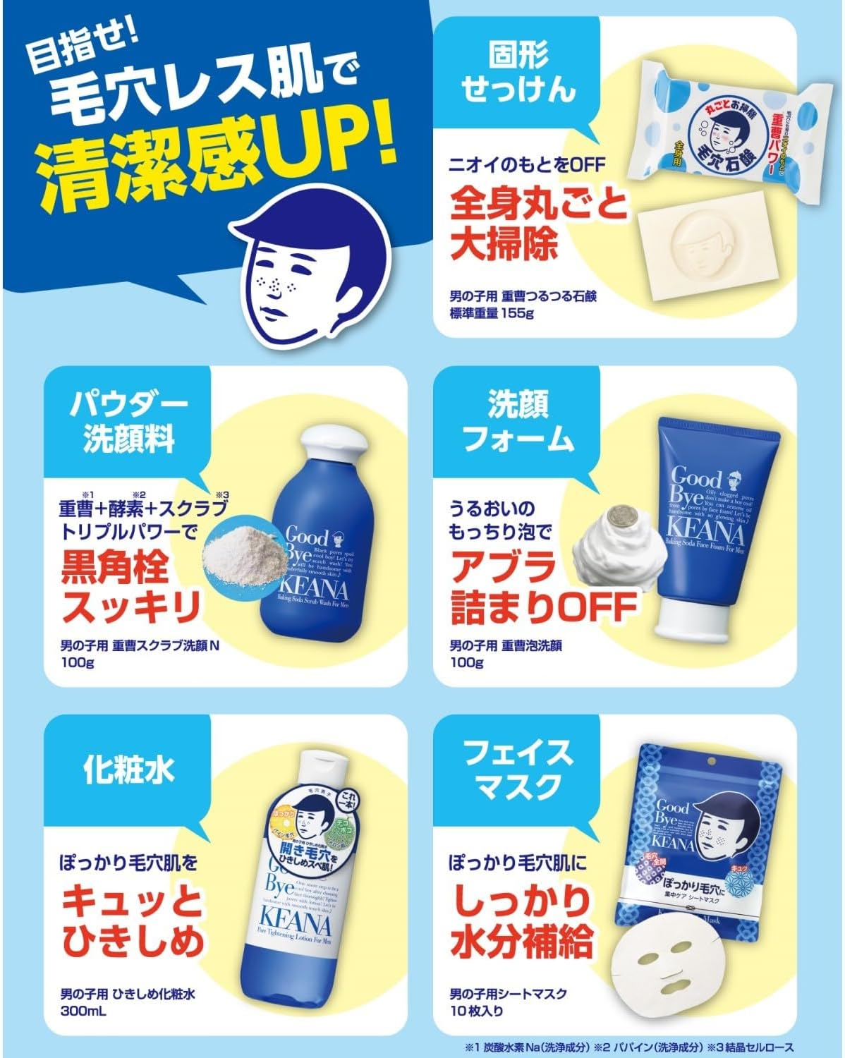 Koanadeshiko Boy'S Baking Soda Smooth Soap, 5.5 Oz (155 G), Soap, Pores, Nioi, Keratin, Sebum, Sweat Additive-Free, Baking Soda Removes Odors, Refreshes Your Whole Body image number 5