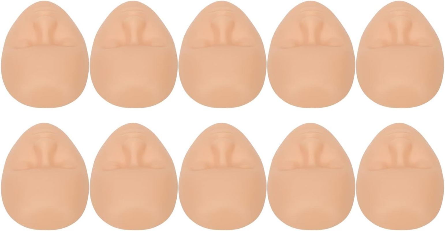 10 Pack Microblading Practice Skin Heads, 3D Soft Silicone Replacement Heads for Eyebrow & Lip Microblading, Universal Fit image number 4