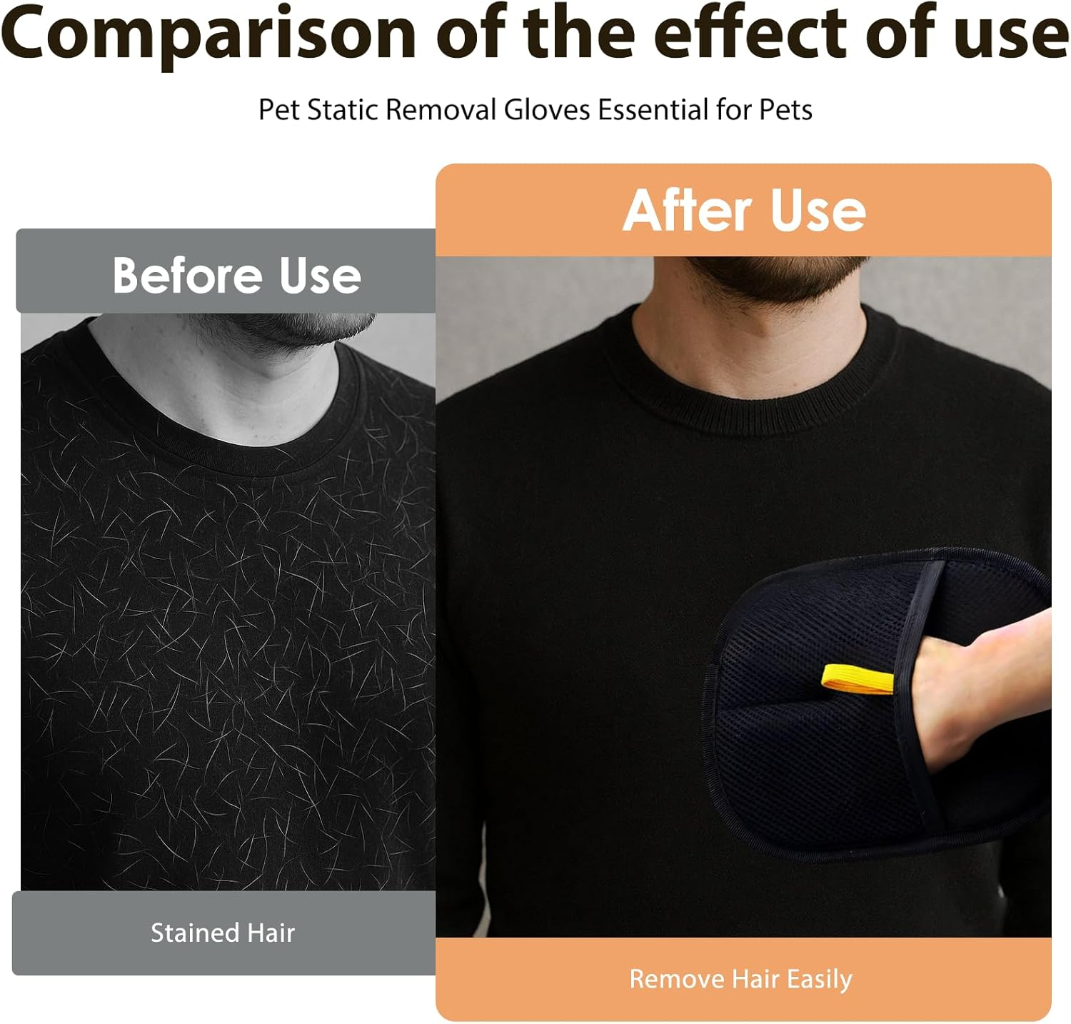 Aisikoo Fur Magnetic Glove - Fingerless Pet Hair Remover Glove for Dogs & Cats, Fur Magnet for Pet Hair Removal, Dog Hair Removal, Clothes & More (Pack of 2) image number 2