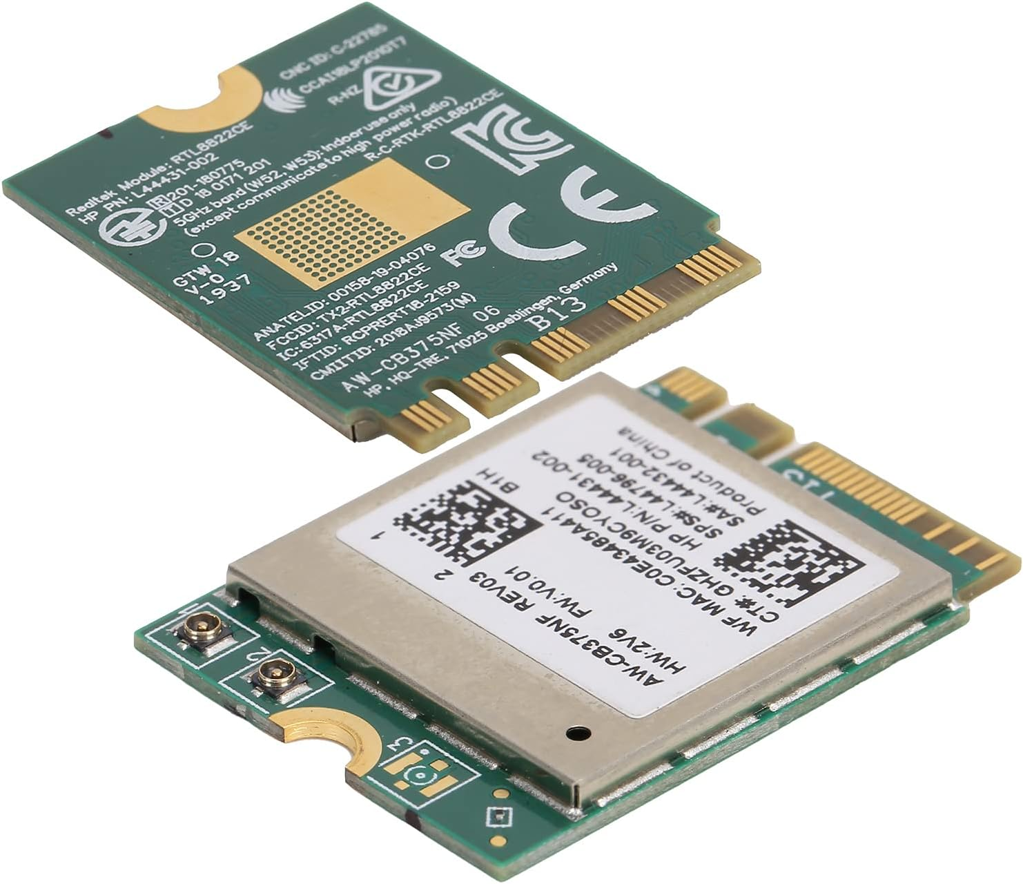 ASHATA Wifi Card, Wifi Module 2.4/5.0Ghz, Bluetooth 5.0 M.2 NGFF Wireless Network Card 802.11A/B/G/N/Ac RTL8822CE, Support for Windows 10/Linux/Android