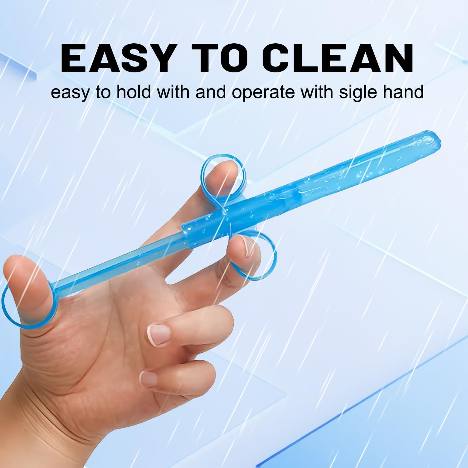 DVEDO Lube Launchers with Scales for Precisione, 6.5&rdquo; Personal Lubricant Applicator Injector for Water Based Lubricant with Smooth Rounded Tip & Cap for Men Women, Reusable, Durable, Washable Blue & White image number 5