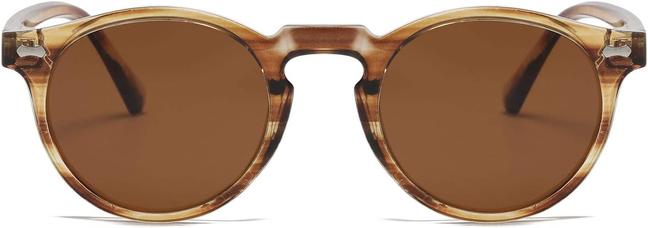 LJCZKA Small Retro round Polarized Sunglasses for Women Men, Vintage Polarised Sunglasses Classic Trendy Shades UV400 Protection image number 5