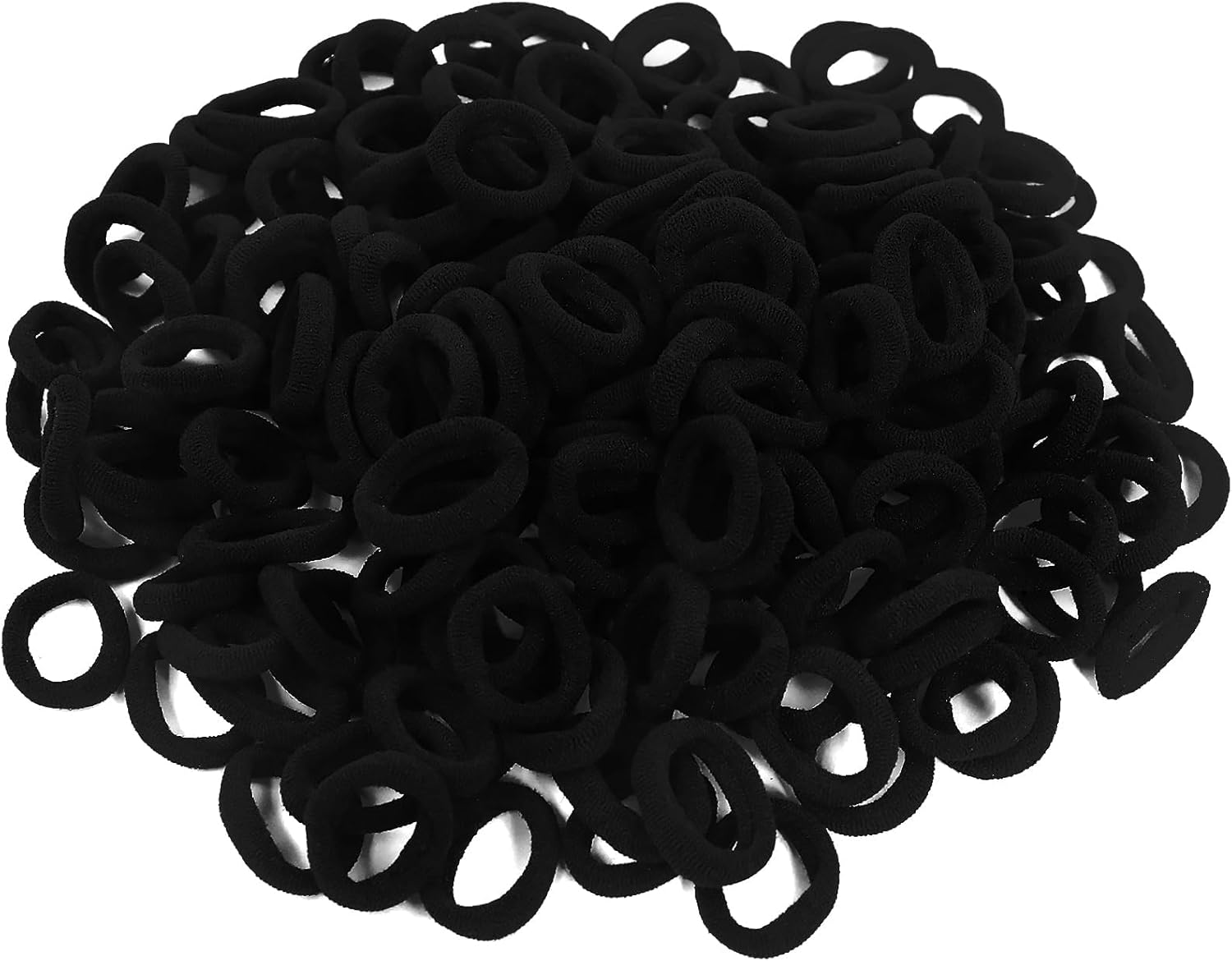 Hanyousheng Pack of 200 Elastic Hair Bobbles Small Hair Bobbles Girls Mini Hair Scrunchies Black Ponytail Holder Perfect for Children, Babies, Little Girls, Black image number 4