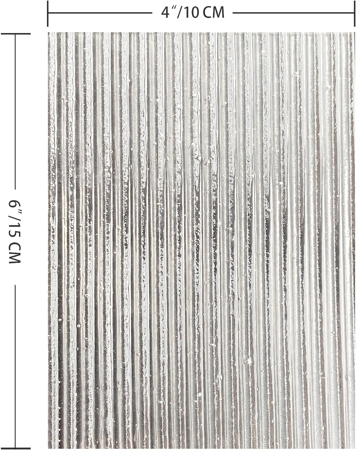 ILLUCKAI 12 Sheets Clear Textured Stained Glass Sheet, 4 X 6 Inch Rainbow Iridescent Cathedral Art Glass Variety Textures, Stained Glass Supplies for Stained Glass Projects and Mosaic Crafts image number 4