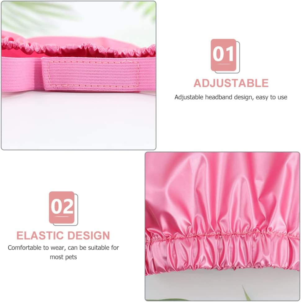 STOBOK Pet Shower Cap Cat Shower Supply Dog Bath Cap Waterproof Cat Cap Overhanging Pet Bath Head Cap for Cat Kitten Shower Cap Bath Ear Covers Pet Shower Hat image number 2