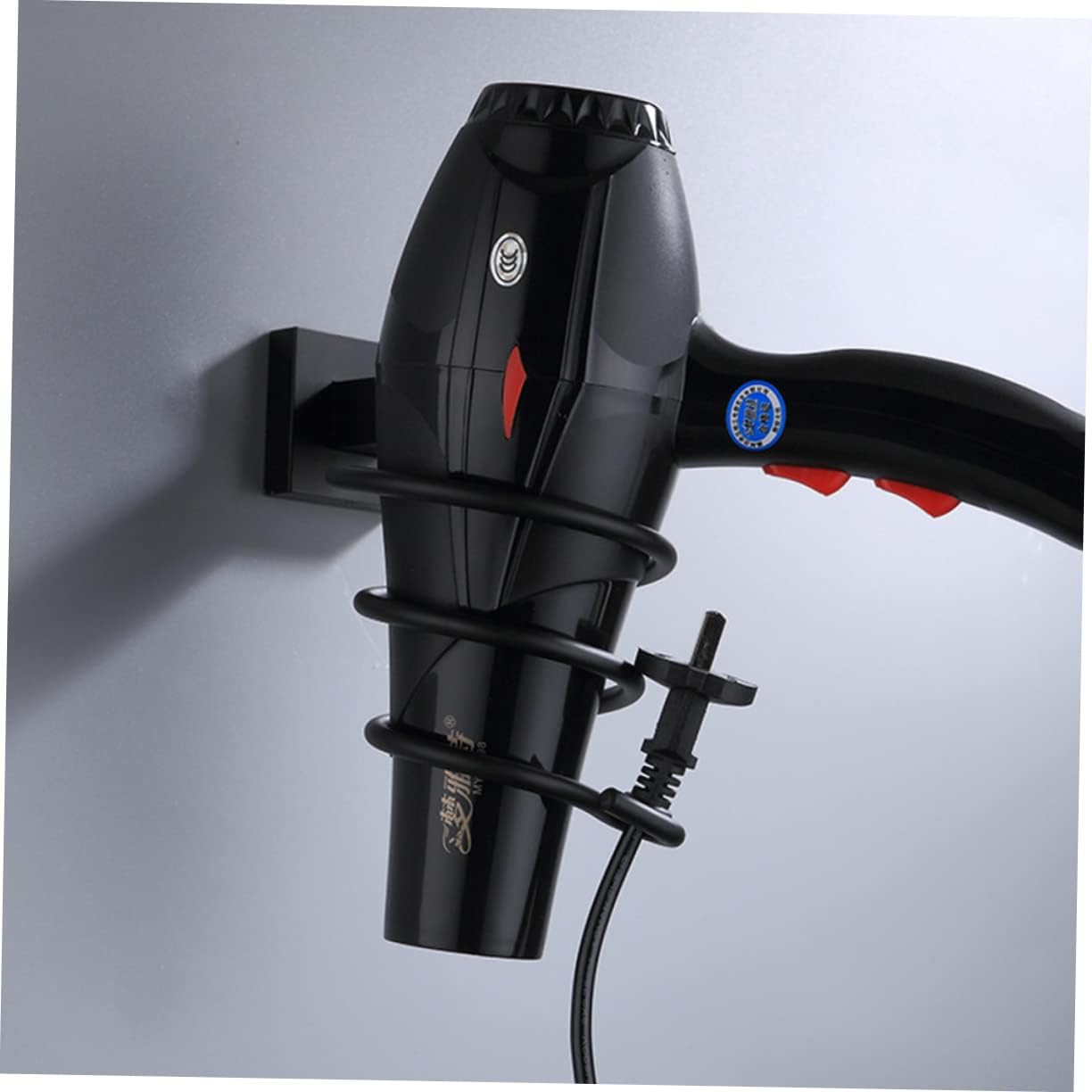 SAFIGLE Wall Hair Dryer Rack Stylish Modern Bathroom Organizer Sturdy Aluminum Stand