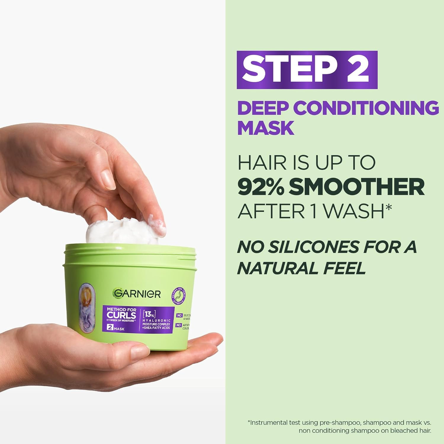 Garnier Method Deep Care Mask for Curls, up to 7 Days of Moisture and Curl Definition. Designed, Tested and Approved on All Curl Types, Including Type 4 Curls and Coils image number 1