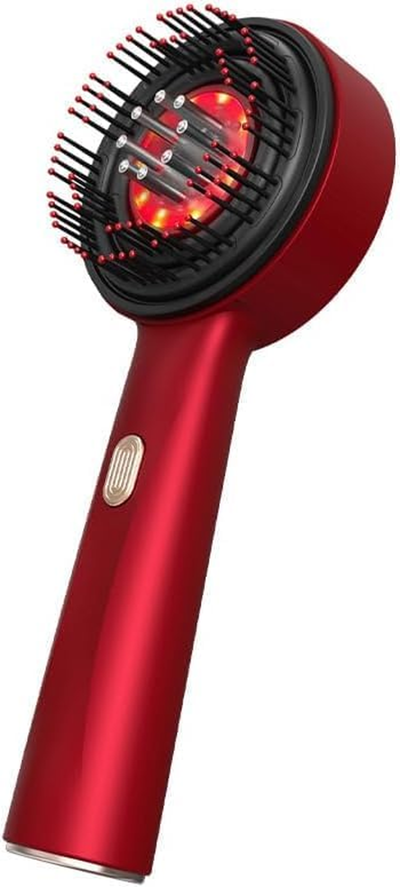 Multi-Functional Red Hair Brush, Cordless Electric Shiatsu Hair Brush, Deep Scalp Massage Comb for Muscle Relax image number 2