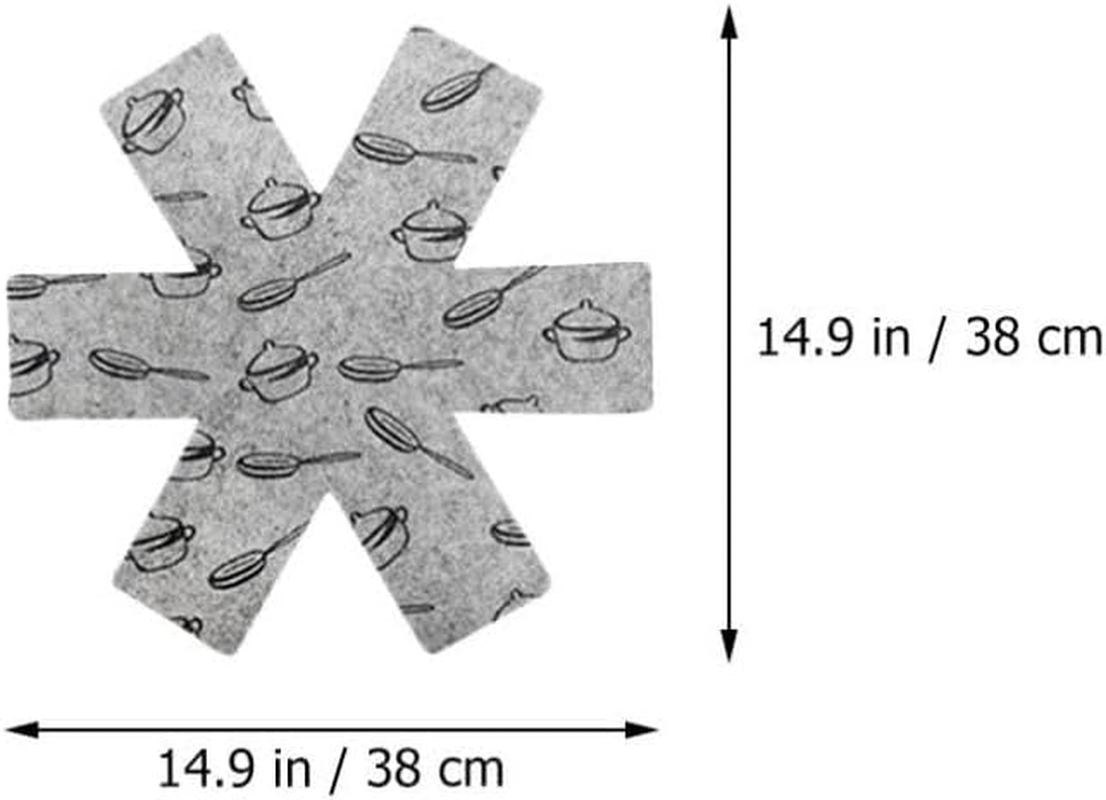 Anneome 6Pcs Non Woven Pot and Pan Protector Pads Kitchen Cookware Protectors Insulation Table Mats Prevent Scratching Damage for Pots and Pans