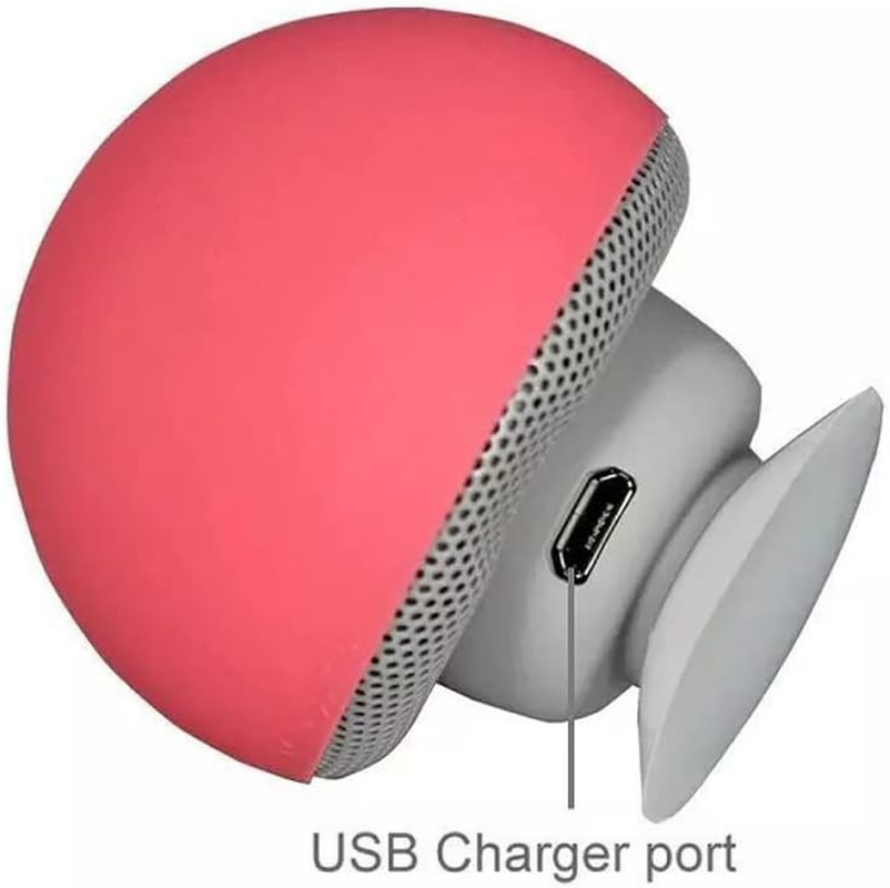 Mini BT Mushroom Speaker Wirelessly Portable Subwoofer with Mic & Suction Cup for Pads/Smartphones ALKOY image number 2