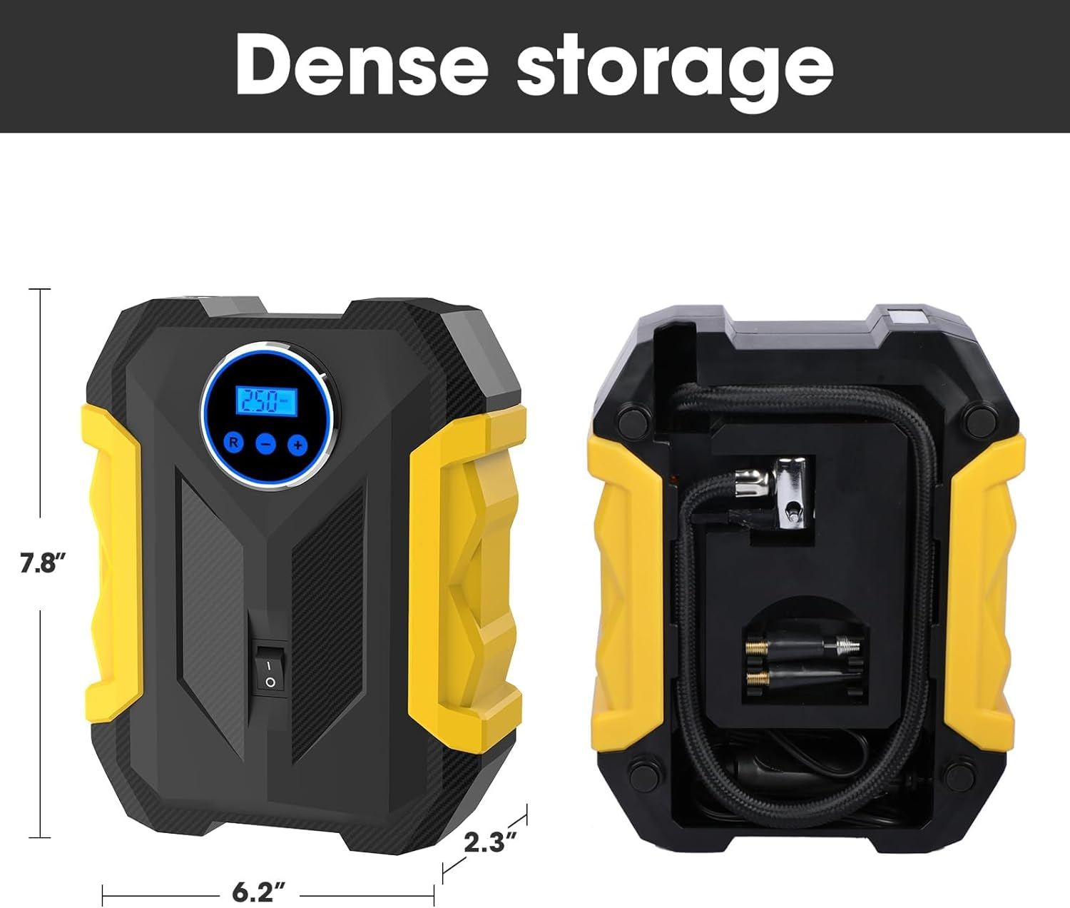 Air Compressor Tire Inflator, Digital Air Compressor Portable with LED Light 12V DC, 150PSI Auto Pump Portable Tire Inflator for Car, Bicycle, Motorcycle, Balls, Balloons image number 3