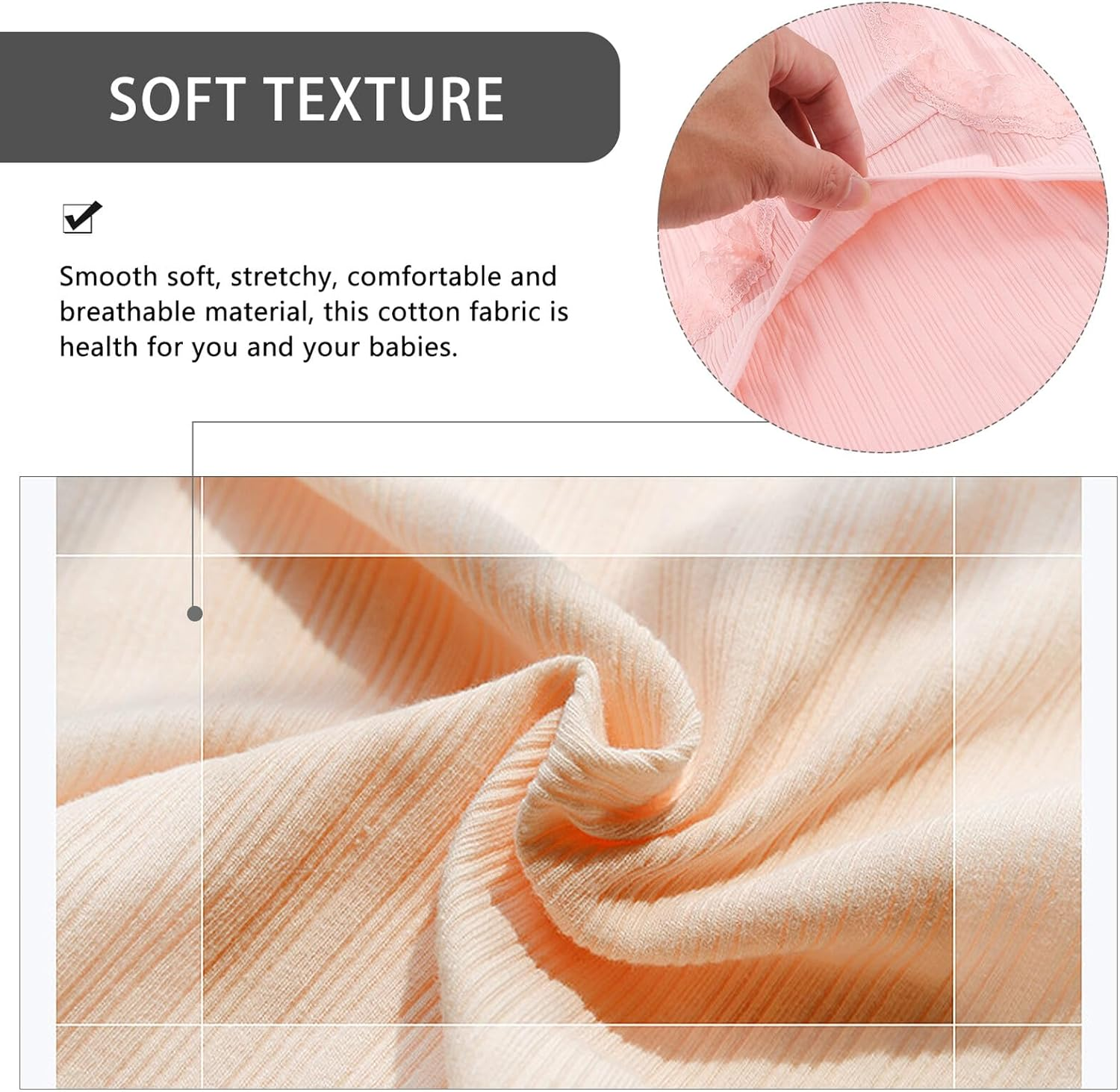 3Pcs High Waist Cotton Maternity Underwear for Pregnant Women Breathable Summer Panties with Scientific Waist Shaping Gentle Support Non-Slip Soft Briefs in Light Grey Honey image number 6