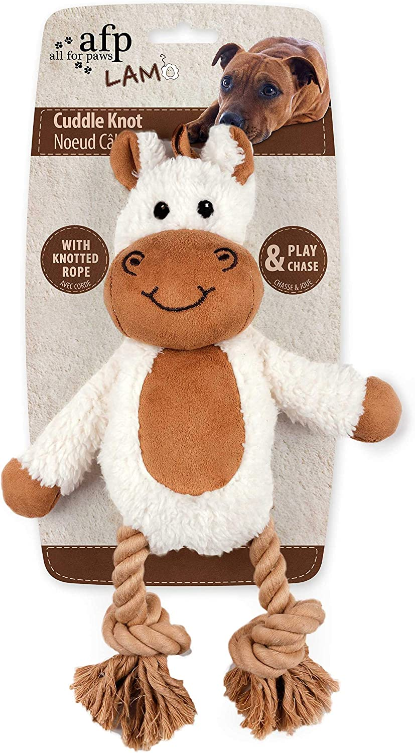 ALL for PAWS 3109 Cuddle Dental Horse with Rope Dog Toy image number 1