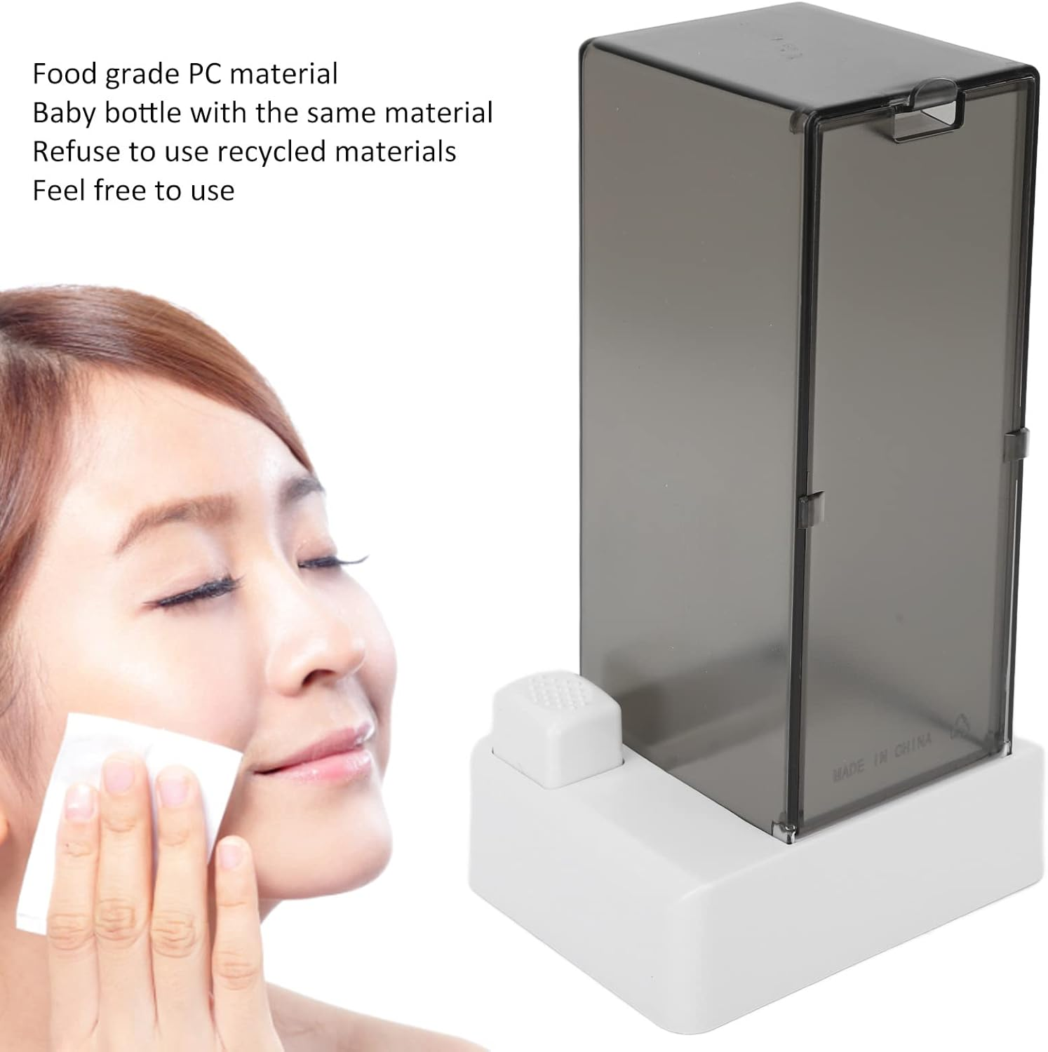 Cotton Pad Dispenser, Automatic Cotton Pad Holder Press Out Makeup Removal Cotton Holder PC Automatic Cotton Pad Dispenser for Bathrooms Bedrooms